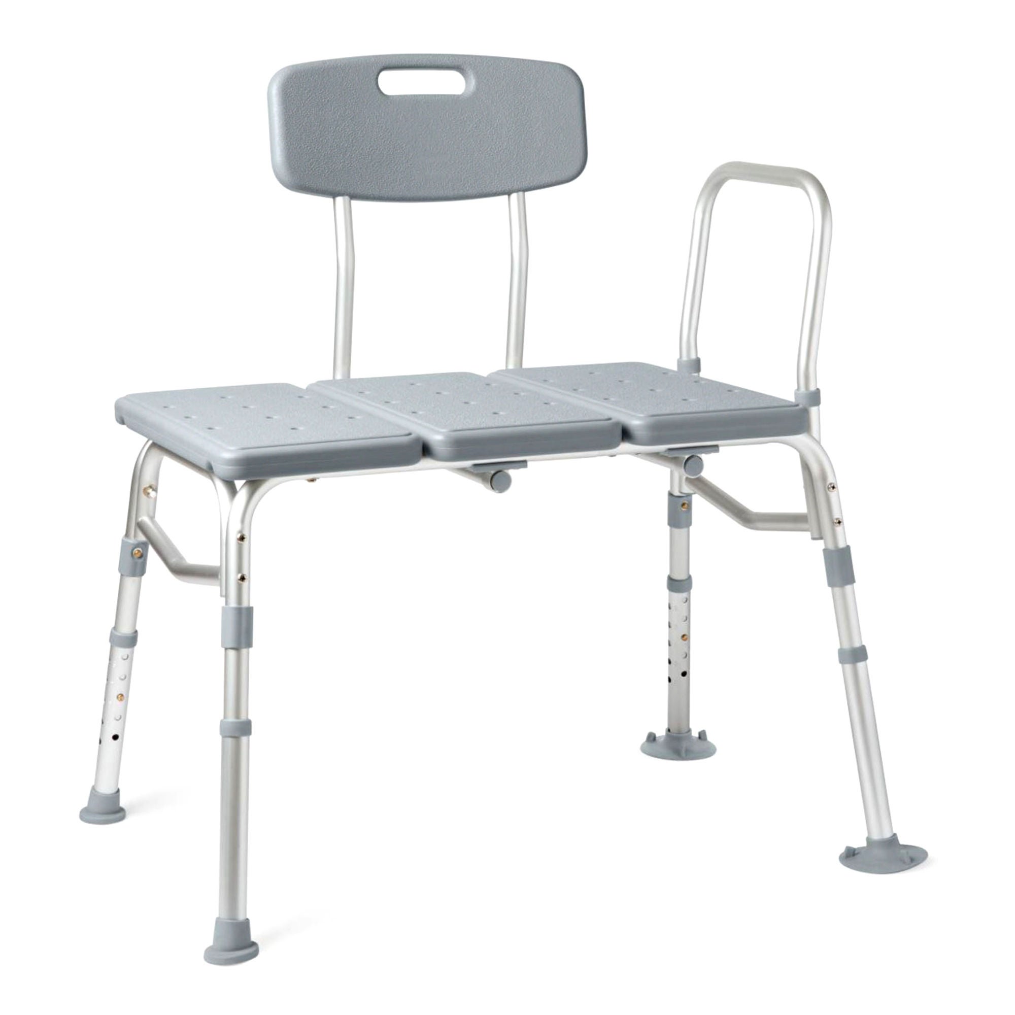 Medical Group Care LLC - IT000060 Bath Transfer Bench With Arm 17-12 to 22-1/2 Inch Seat Height 300 lbs. Weight Capacity