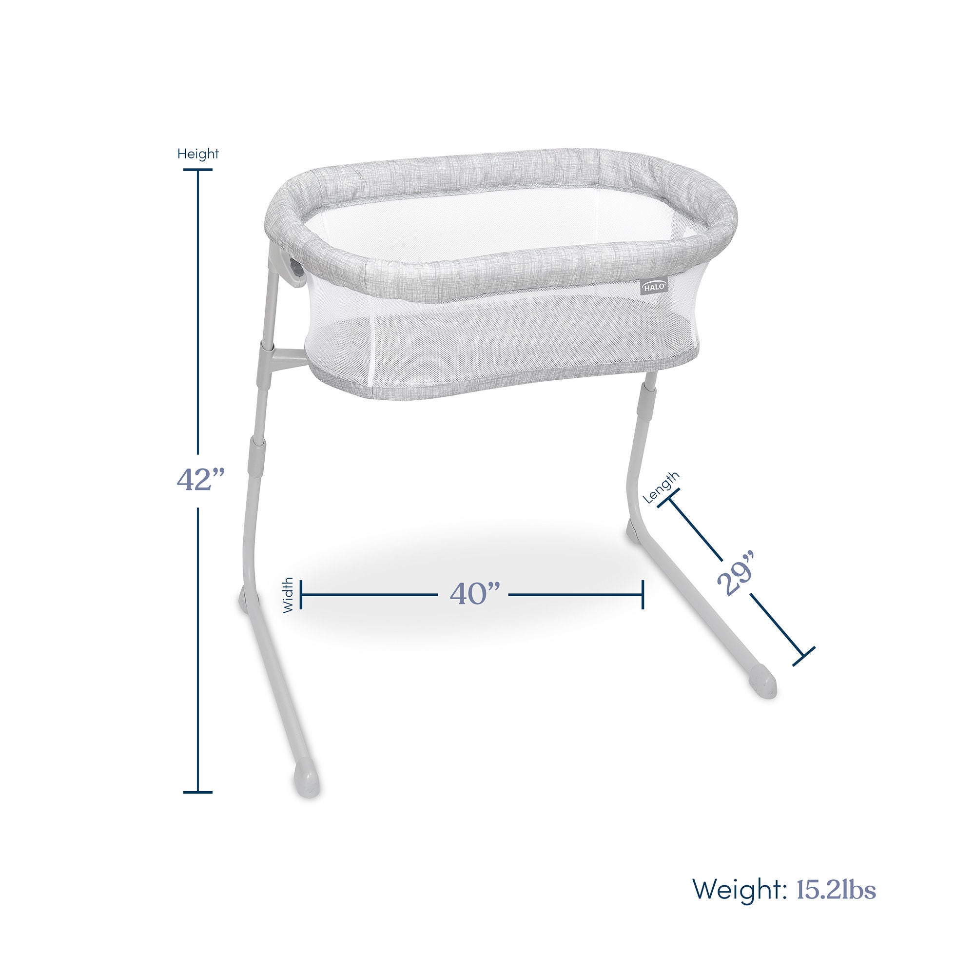 Halo Dream Inc - 4791 Bassinet BassiNest® FLEX™ 100% Polyurethane 29 X 29.5 X 42 Inch 20 lbs. Weight Capacity