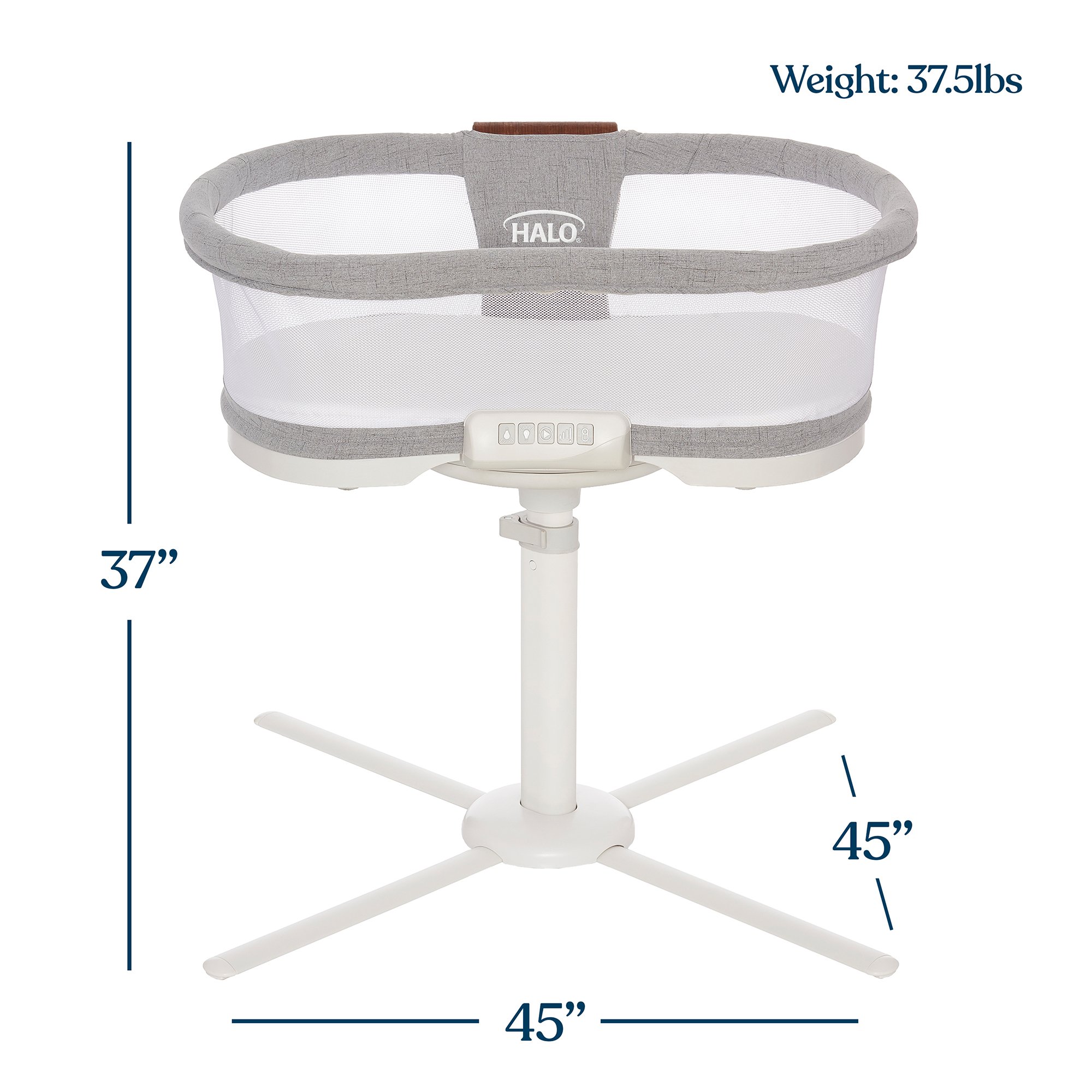 Halo Dream Inc 4446 - BassiNest® Luxe Series Bassinet, 32 x 33.5 x 37 Inch - 1/Each