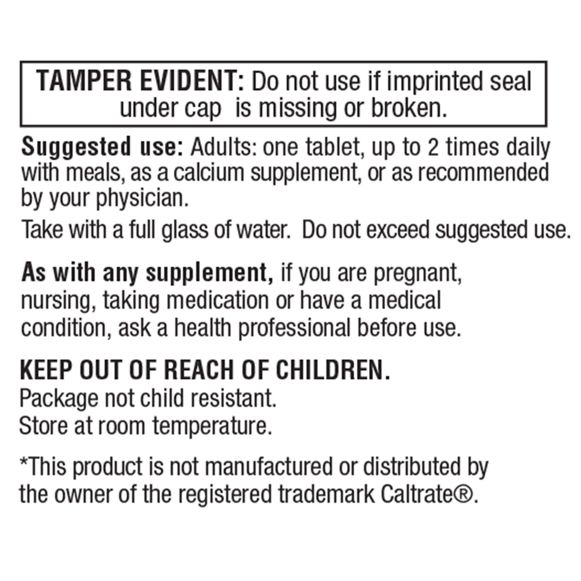Geri-Care 747-06-GCP - Geri-Care® Calcium 600 + D Dietary Supplement - 60/Bottle, 720/Case