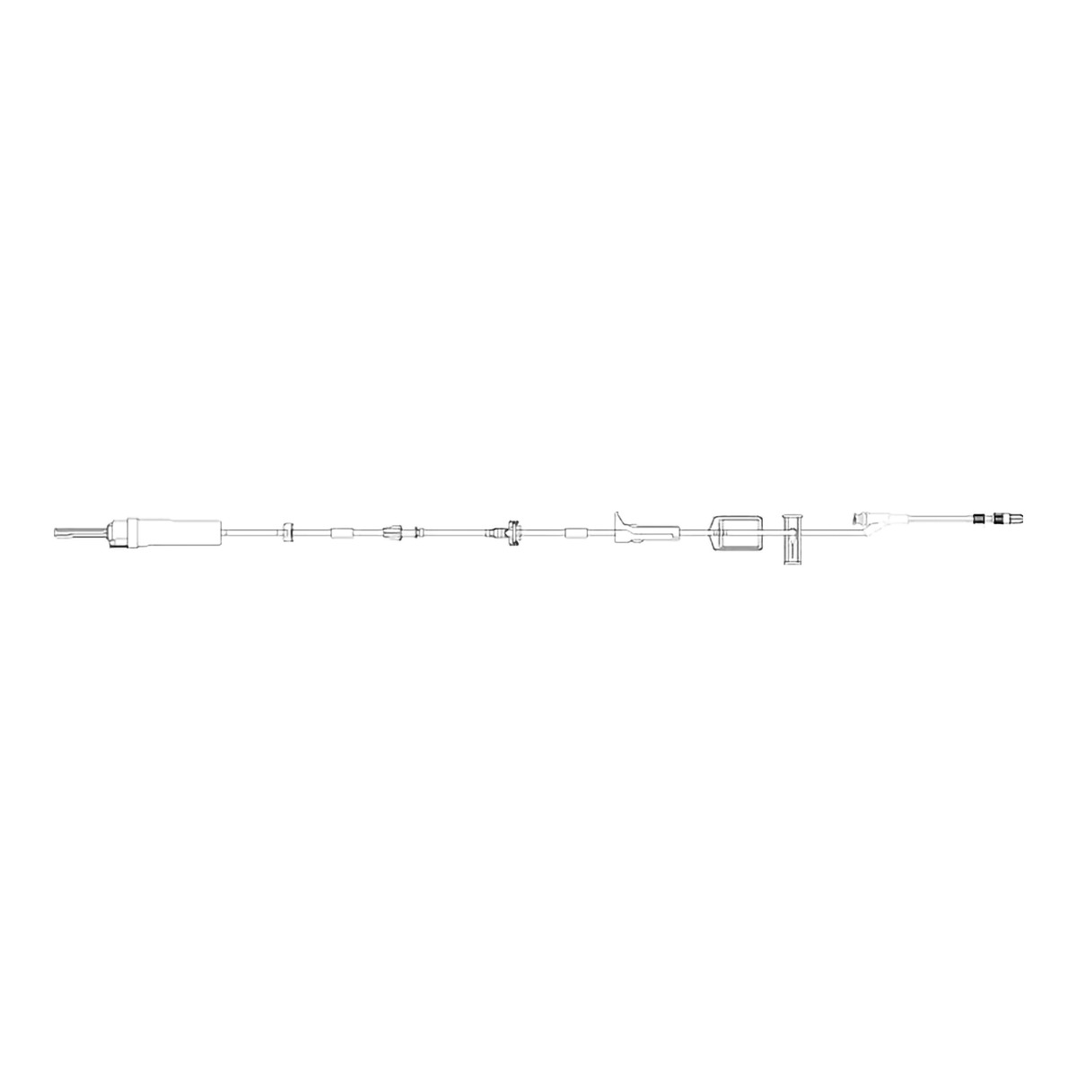 BD 2434-0007 - IV Pump Set BD Pump 1 Port 20 Drops / mL Drip Rate 0.2 Micron Filter 115 Inch Tubing Solution - CS/20