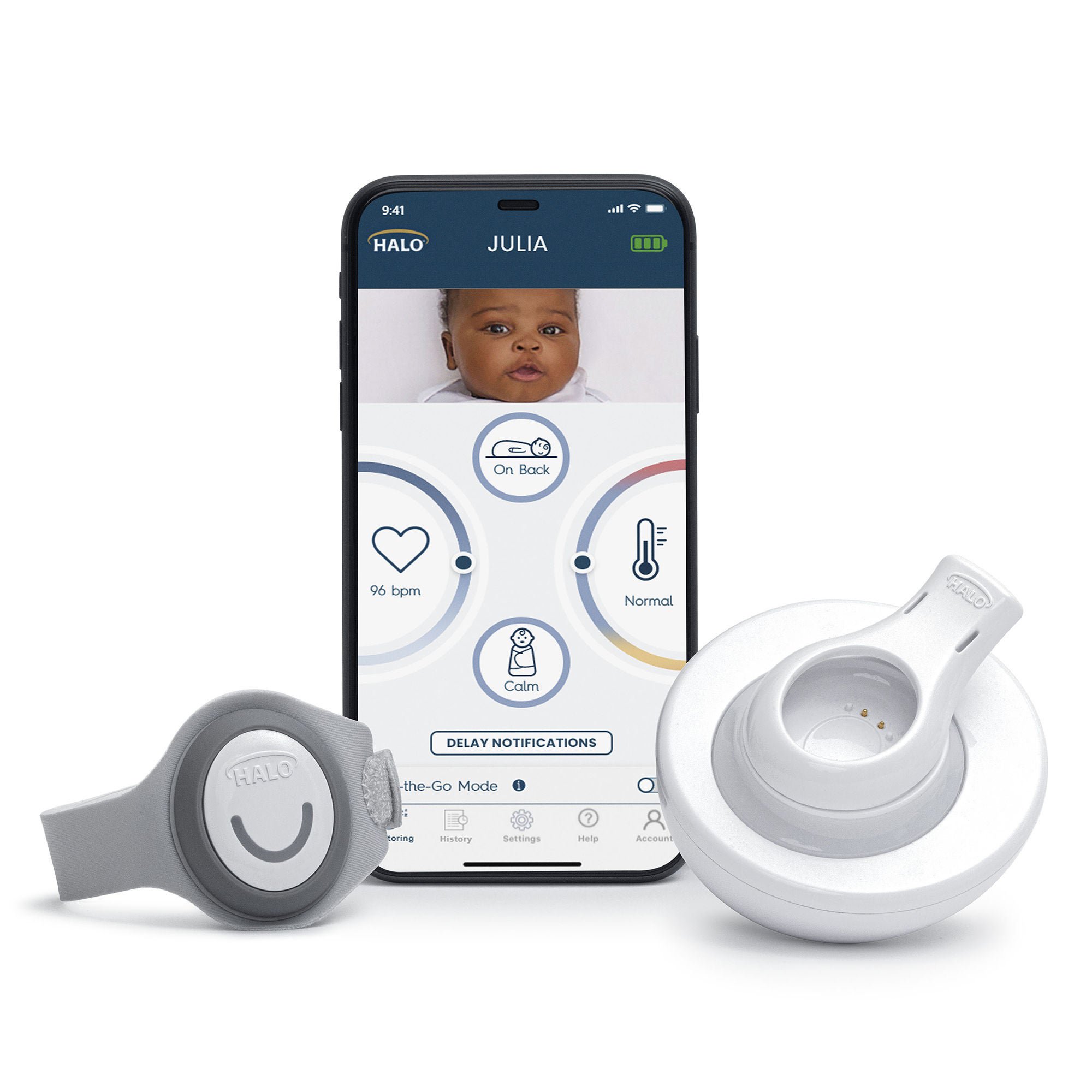 Halo Dream Inc - 4669 Baby Monitor Halo Sleepsure Battery Operated Touchscreen Display