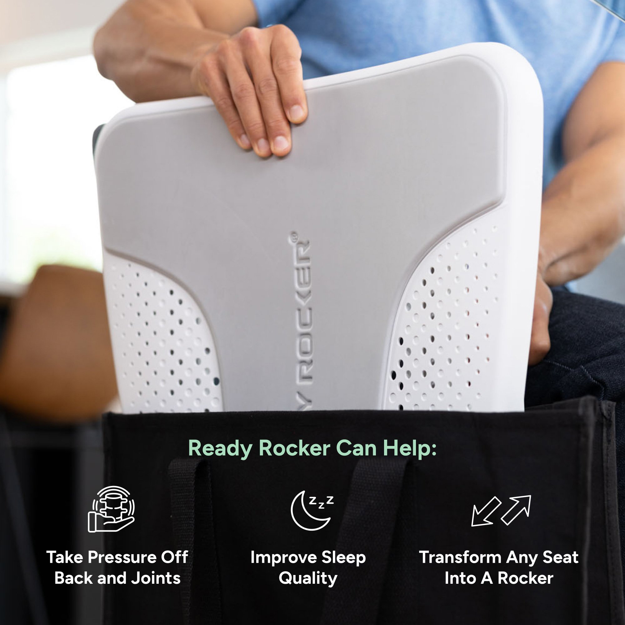 Rocking Inc MMV1RRWHT - Ready Rocker Rocking Device, White - 1/Each, 6/Case
