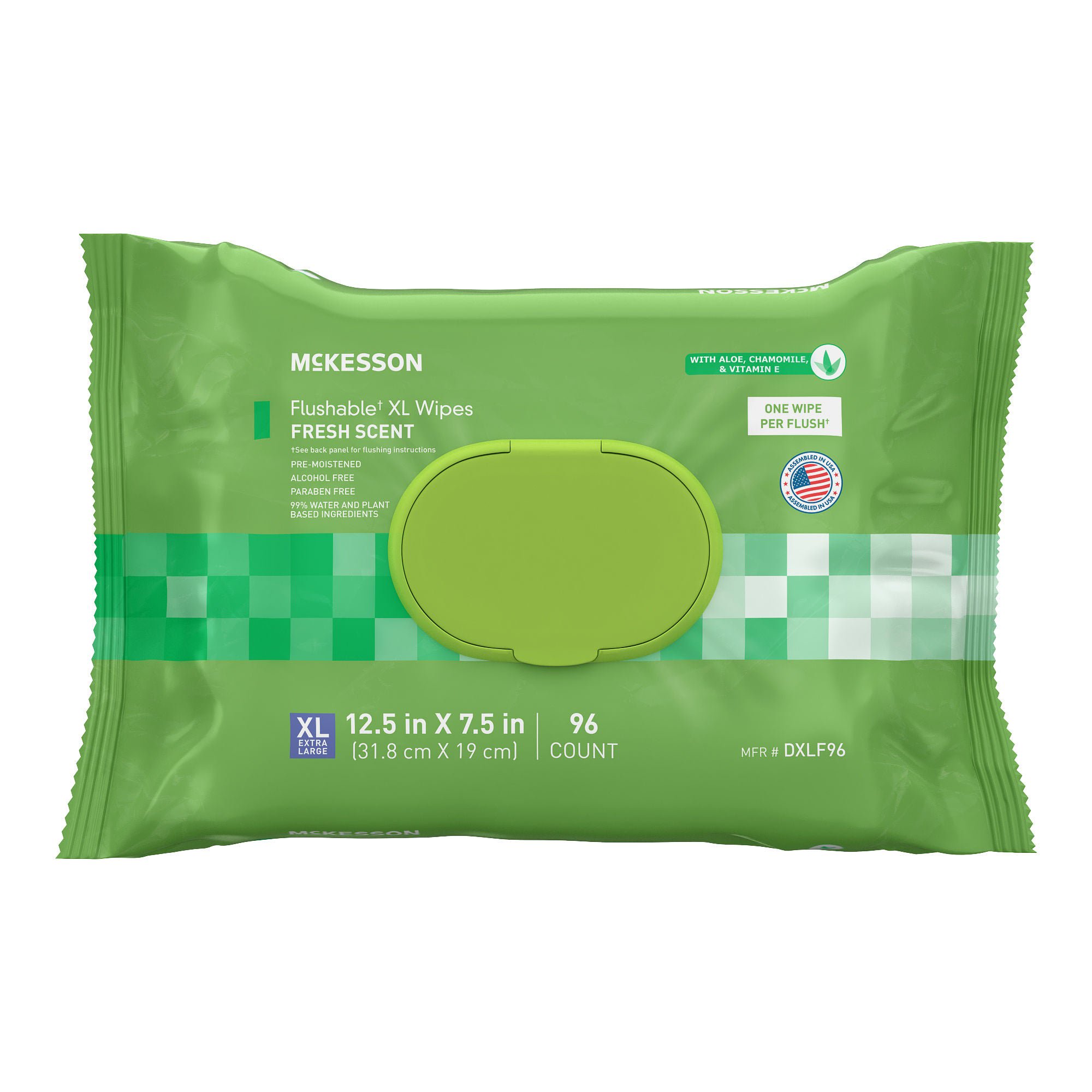 McKesson Brand - DXLF96 McKesson Flushable* Wet Wipes XL - Scented
