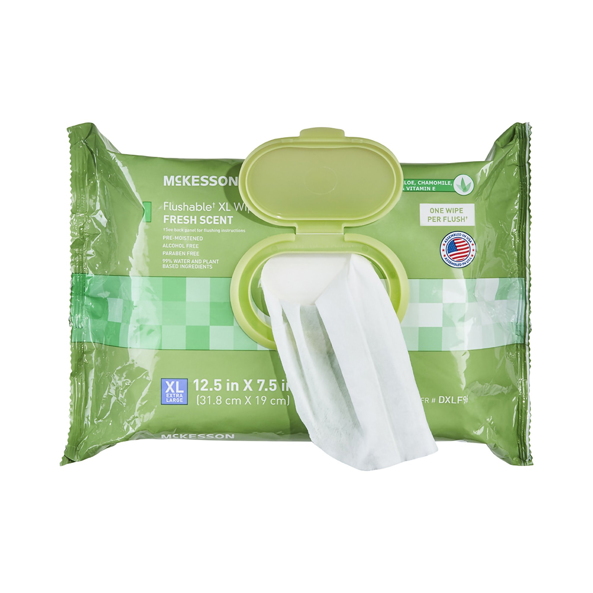 McKesson Brand DXLF96 - McKesson Flushable* Wet Wipes XL - Scented, 96 Wet Wipes per Pack - 96/Pack, 576/Case