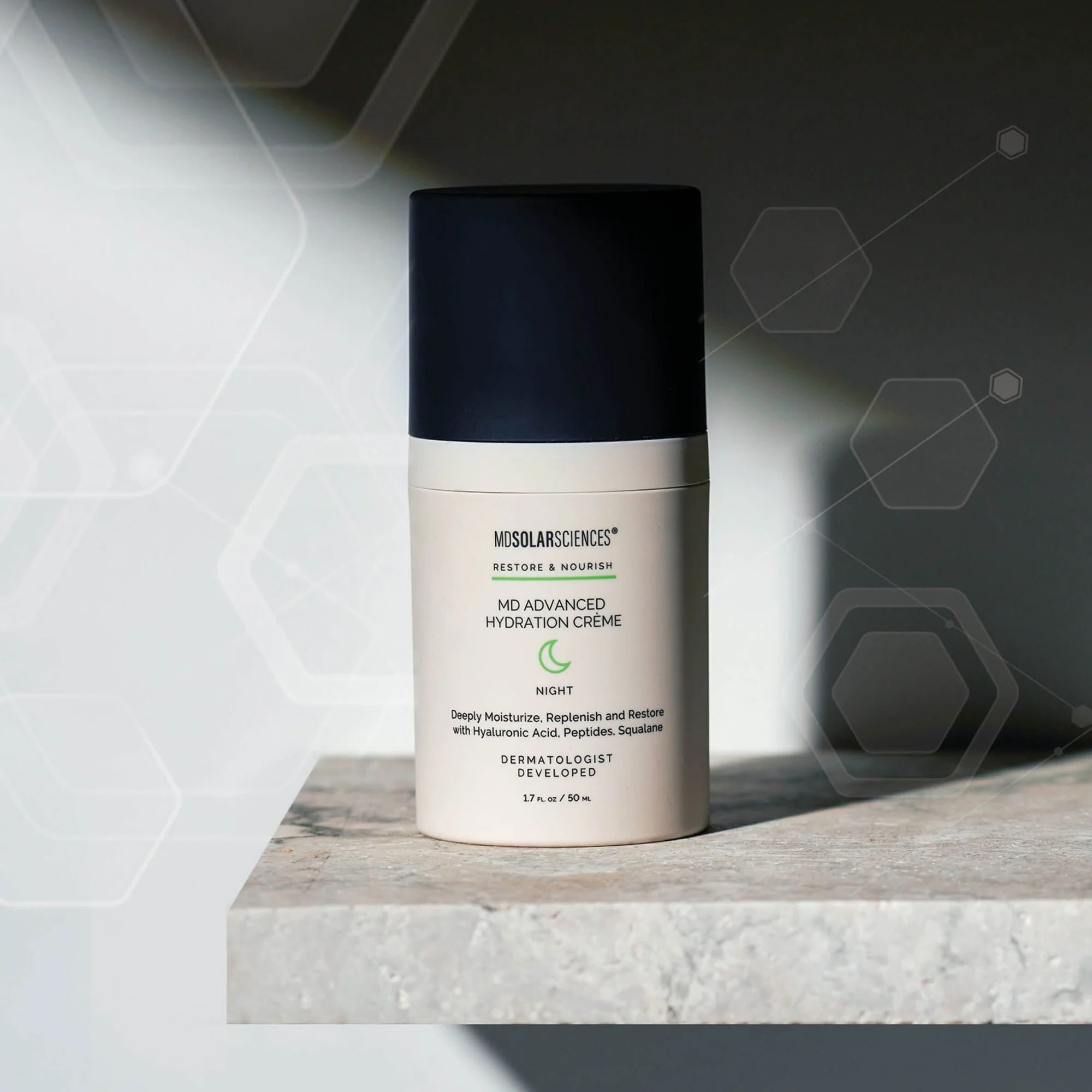 MDSolarSciences 187001 - MDSolarSciences™ Advanced Hydration Night Crème with Hyaluronic Acid & Peptides - 1/Each, 24/Case