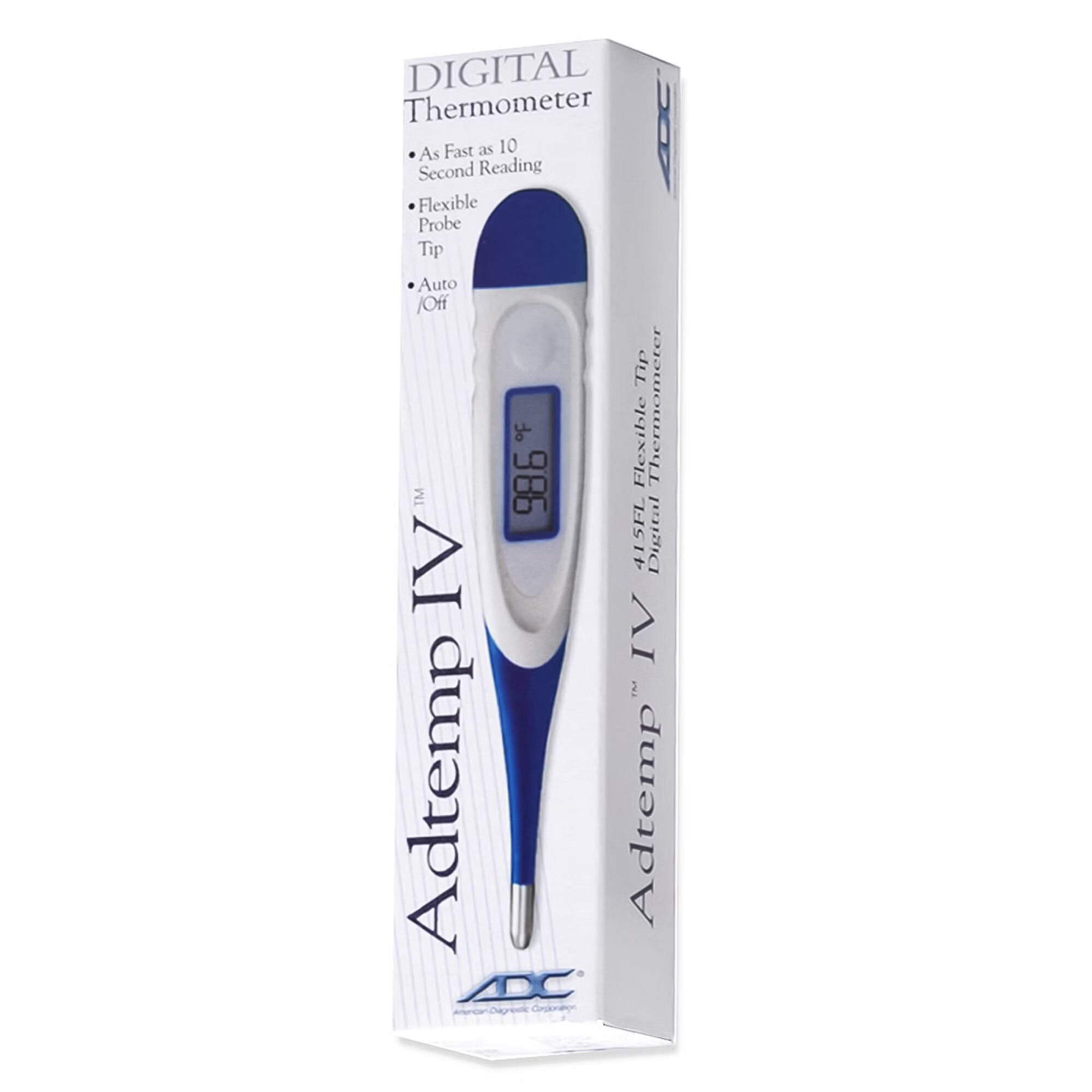 American Diagnostic Corp - 415FL Digital Stick Thermometer Adtemp™ 415 Flex Oral / Rectal / Axillary Probe Handheld