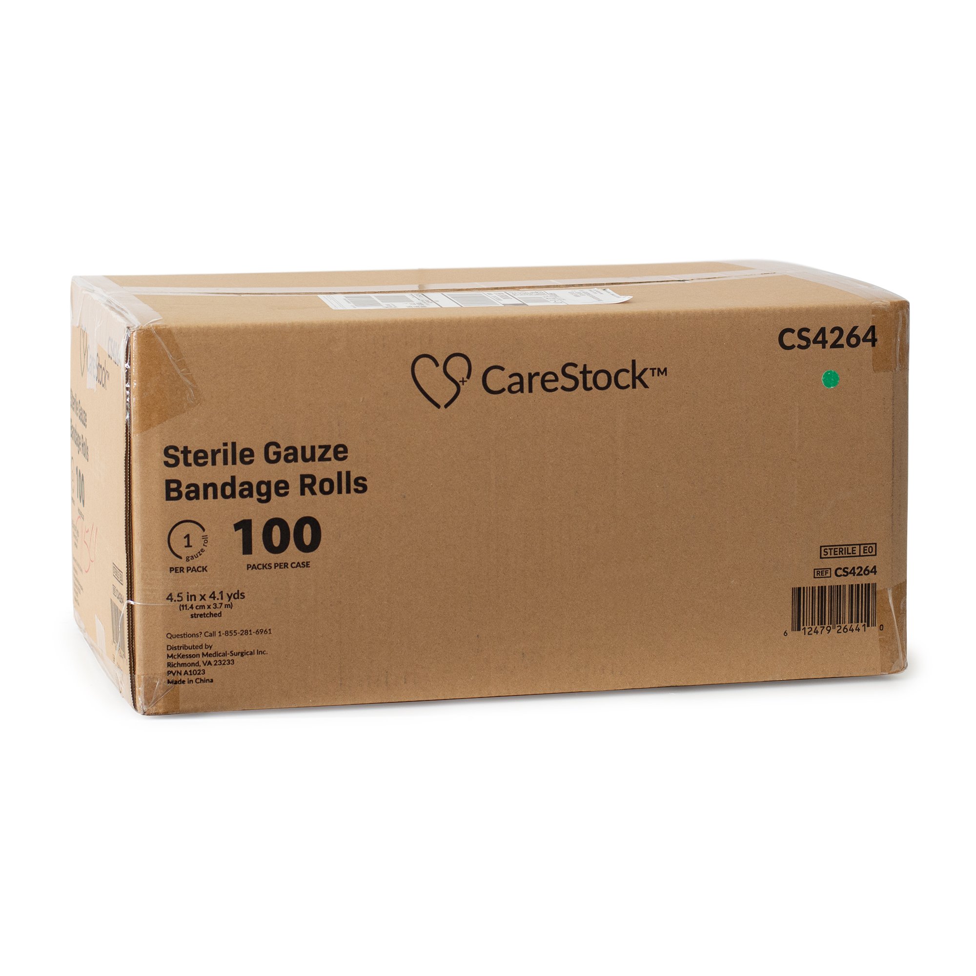 CareStock CS4264 - CareStock™ Sterile Gauze Bandage Roll, Sterile, 4.5 Inch x 4.1 Yard - 1/Roll, 100/Case