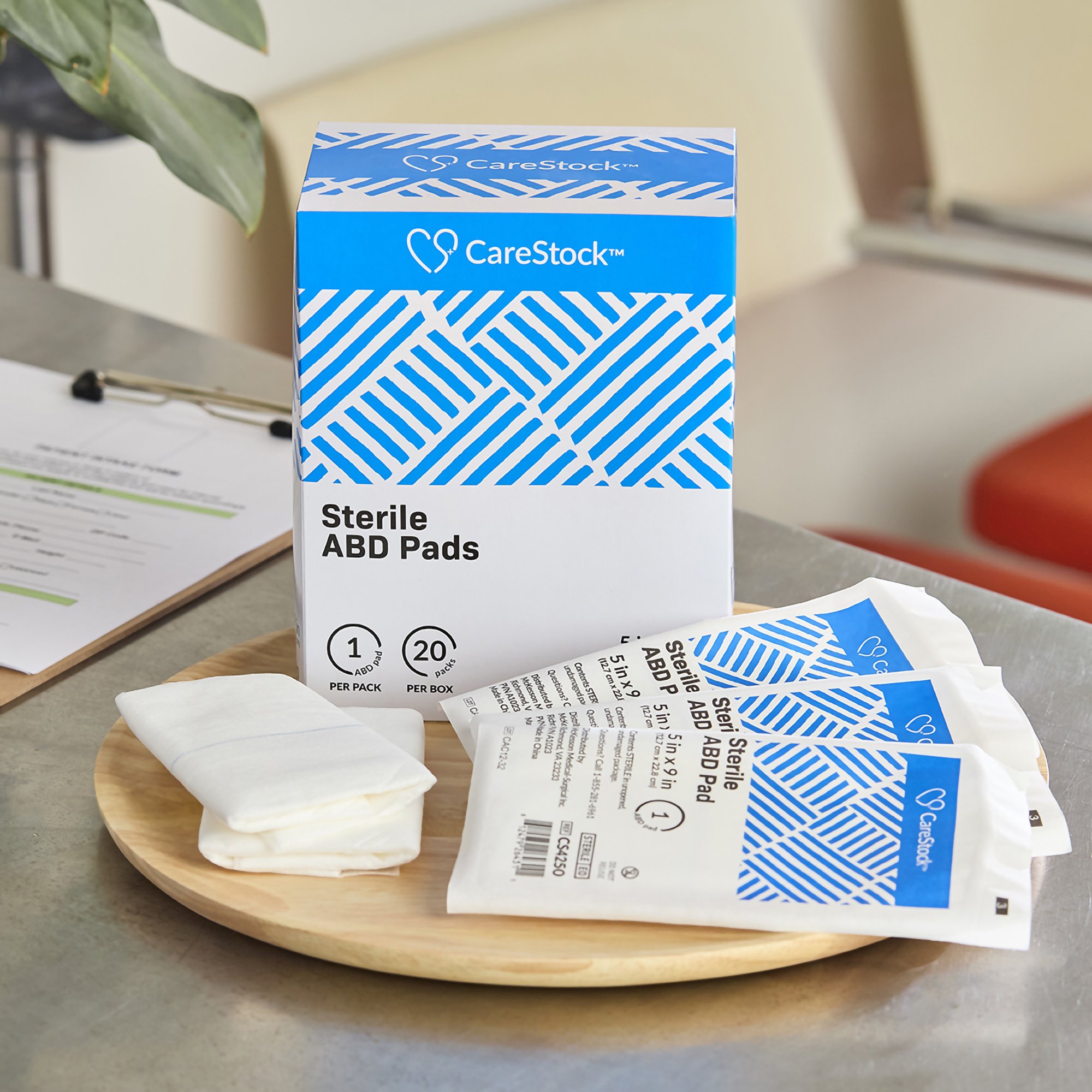 CareStock CS4250 - CareStock™ Sterile Abdominal Pad, 5 x 9 Inch – Nonwoven Cellulose ABD Pads - 20/Box, 400/Case