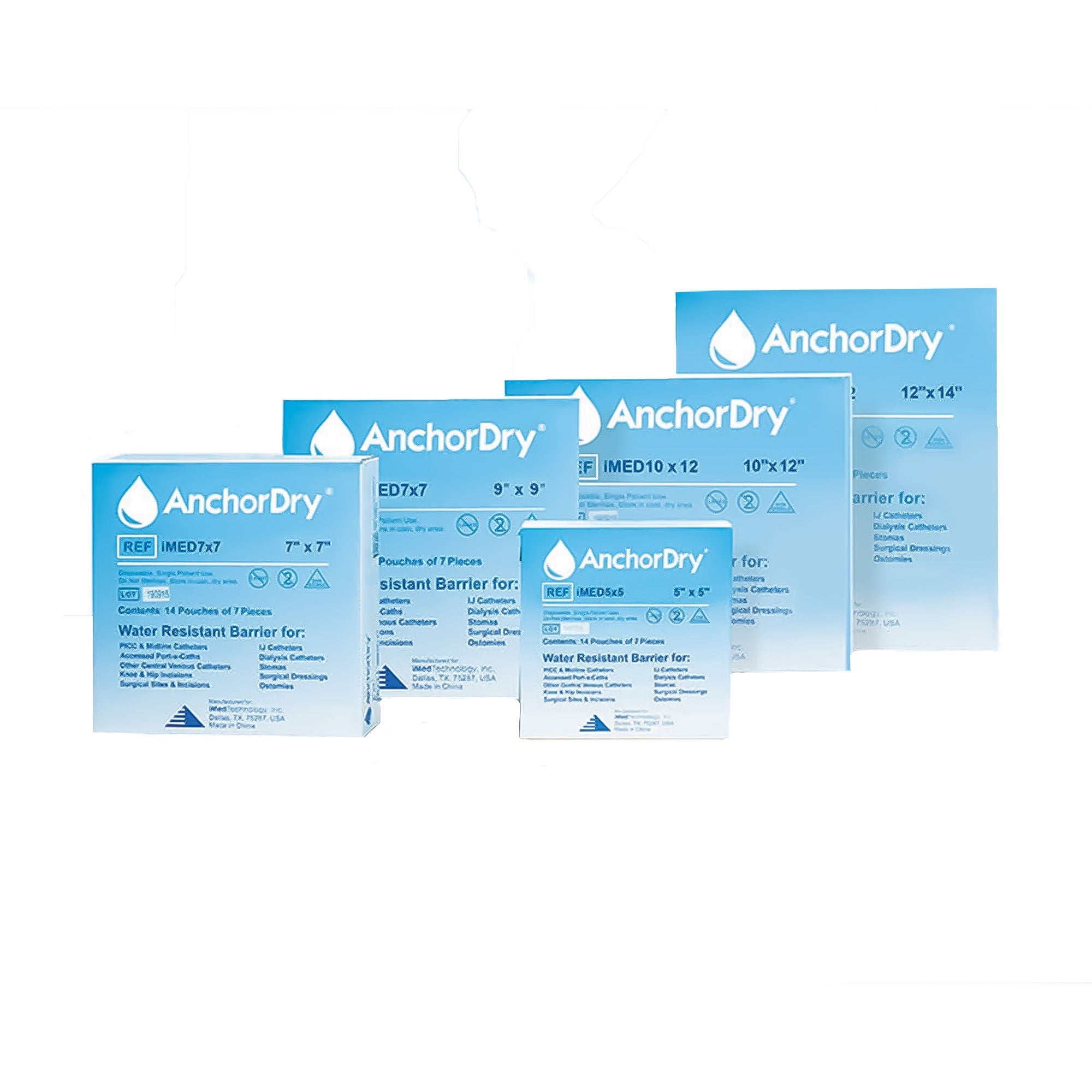 iMed Technology Inc - IMED 5X5 IV Site Barrier Protector AnchorDry™ 5 X 5 Inch Square NonSterile