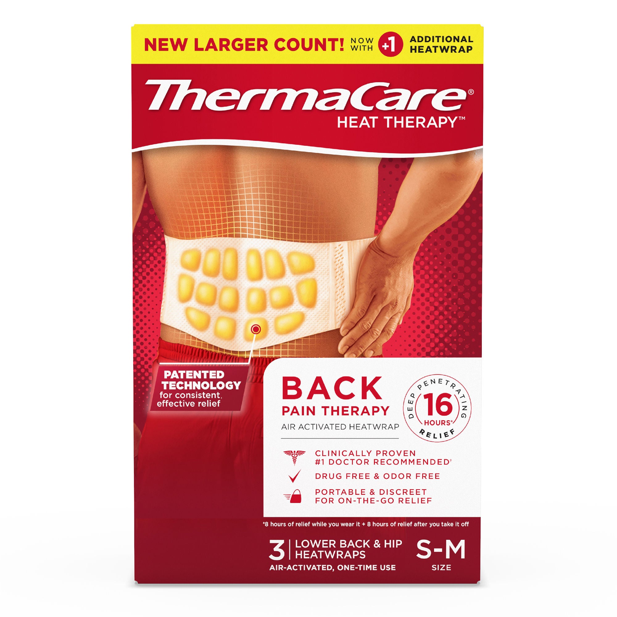 Emerson Healthcare - F00573304018 Instant Hot Patch ThermaCare® HeatWraps Back / Hip / Leg / Shoulders Small Nonwoven Material Cover Disposable