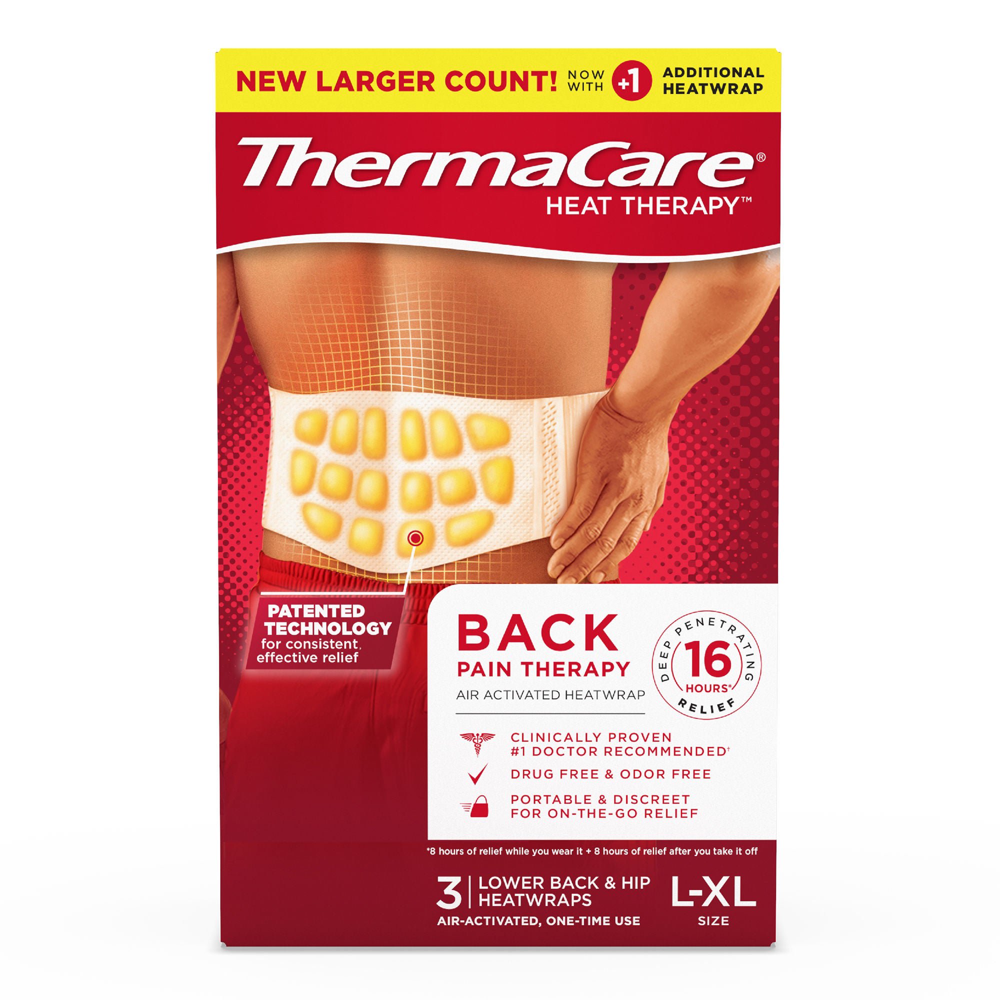 Emerson Healthcare - F00573304020 ThermaCare® Back Pain Therapy Heatwraps L-XL