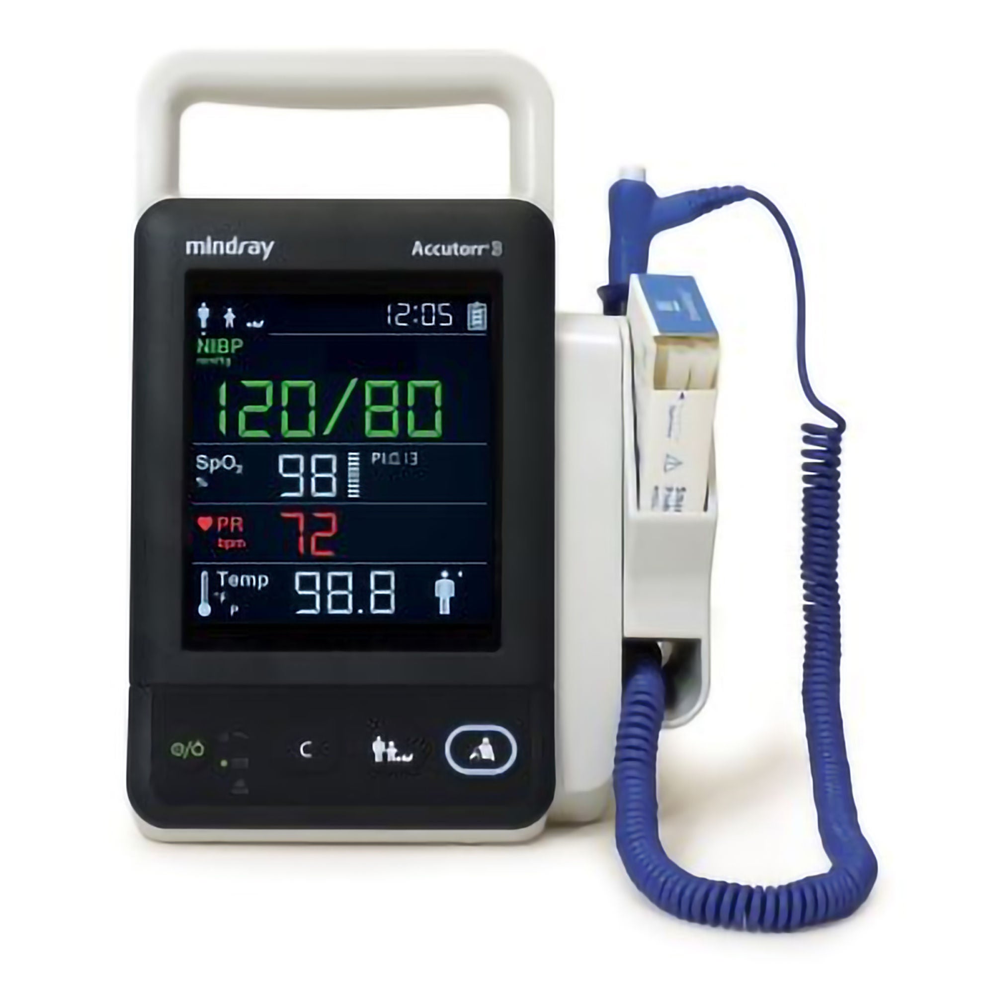 Mindray USA - 121-002432-00 Vital Signs Monitor Accutorr®3 Spot Check NIBP, Nellcor SpO2, True Temperature AC Power