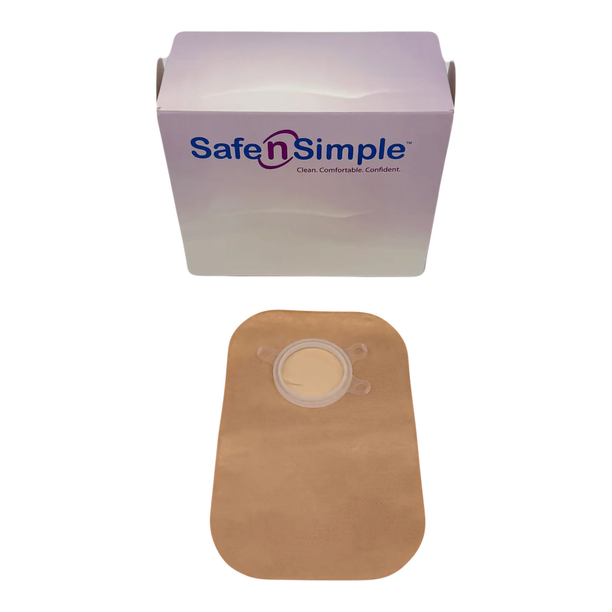 Safe N Simple - SNS7400134-NF Ostomy Pouch Safe n Simple™ Two-Piece System 8 Inch Length Without Barrier Closed End