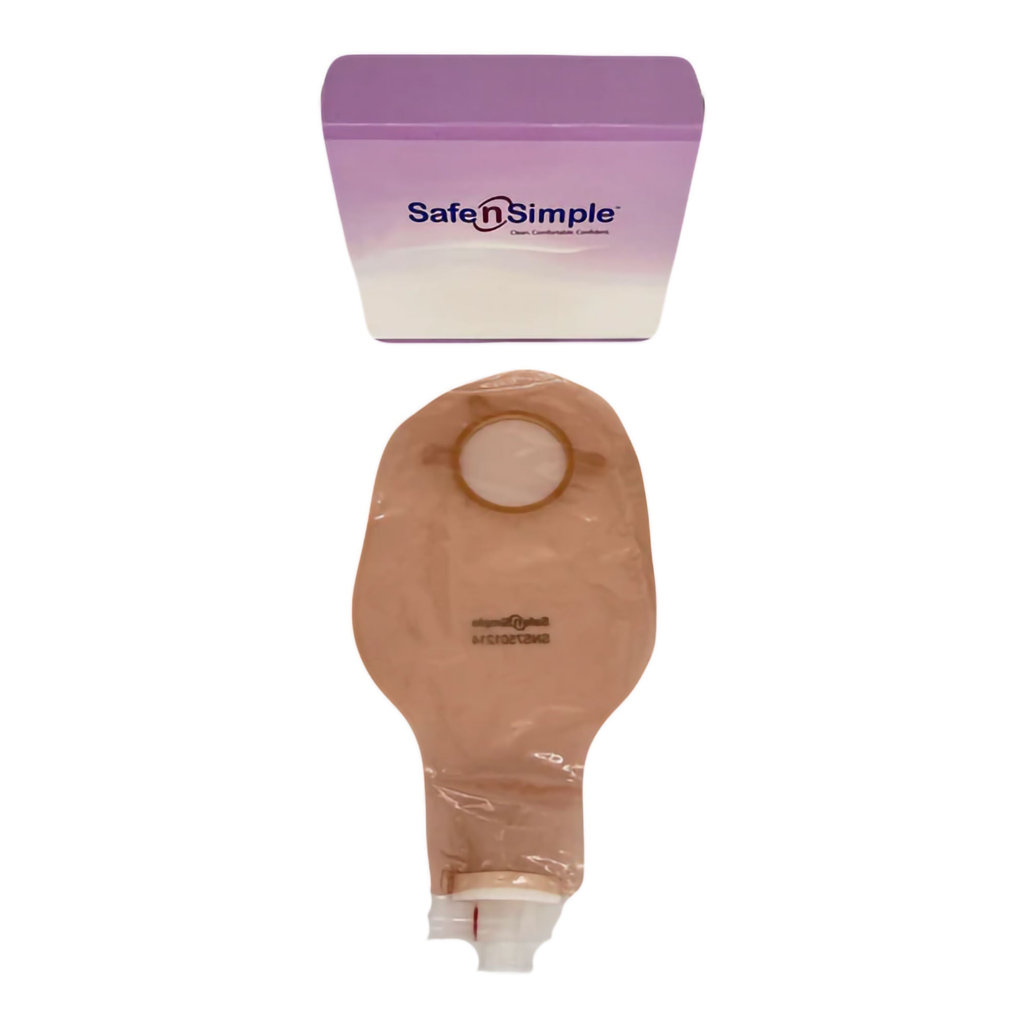 Safe N Simple - SNS7501214 Urostomy Pouch Safe n Simple™ Two-Piece System 9 Inch Length Without Barrier Drainable