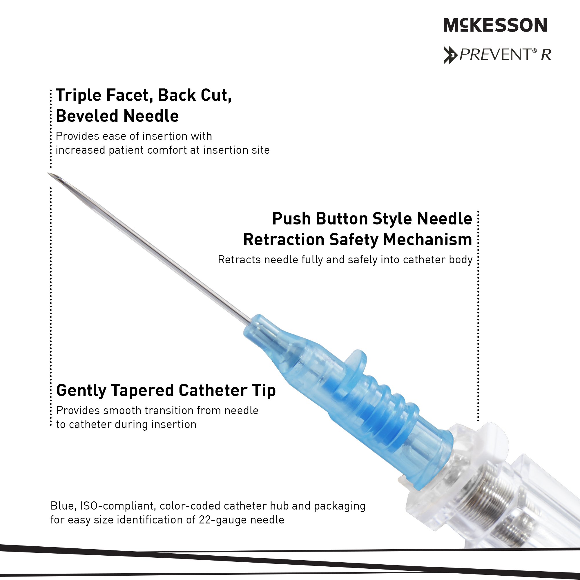 McKesson Prevent R Peripheral IV Catheter 200-IVRB221 by McKesson Brand
