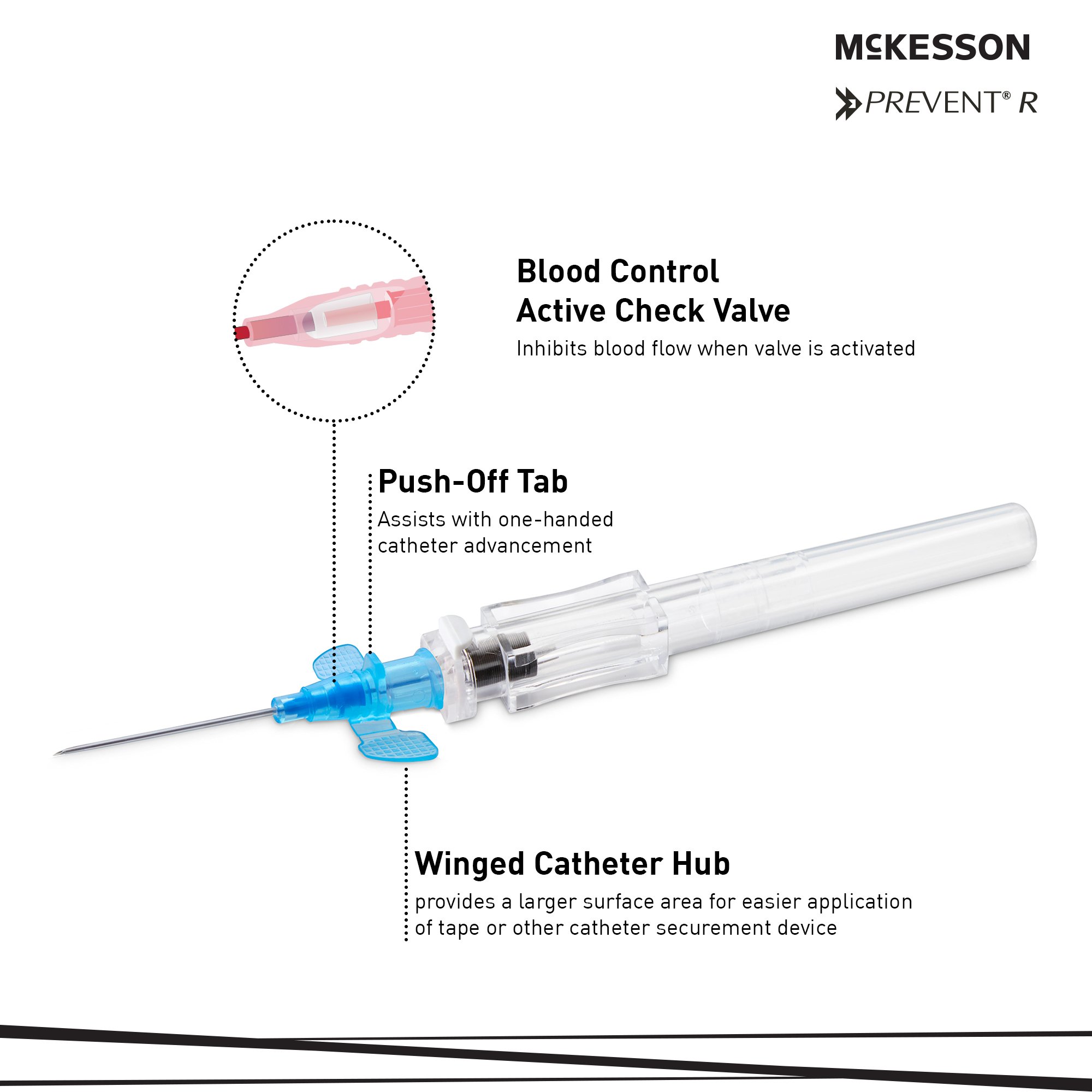 McKesson Prevent R Peripheral IV Catheter 200-IVRWB221 by McKesson Brand