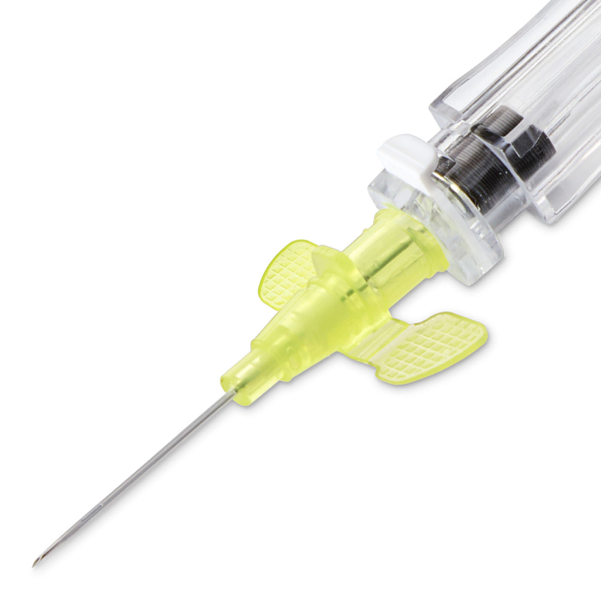 McKesson Brand - 200-IVRWB2434 Peripheral IV Catheter McKesson Prevent® R 24 Gauge 3/4 Inch Polyurethane Winged Hub Blood Control Push Button Safety