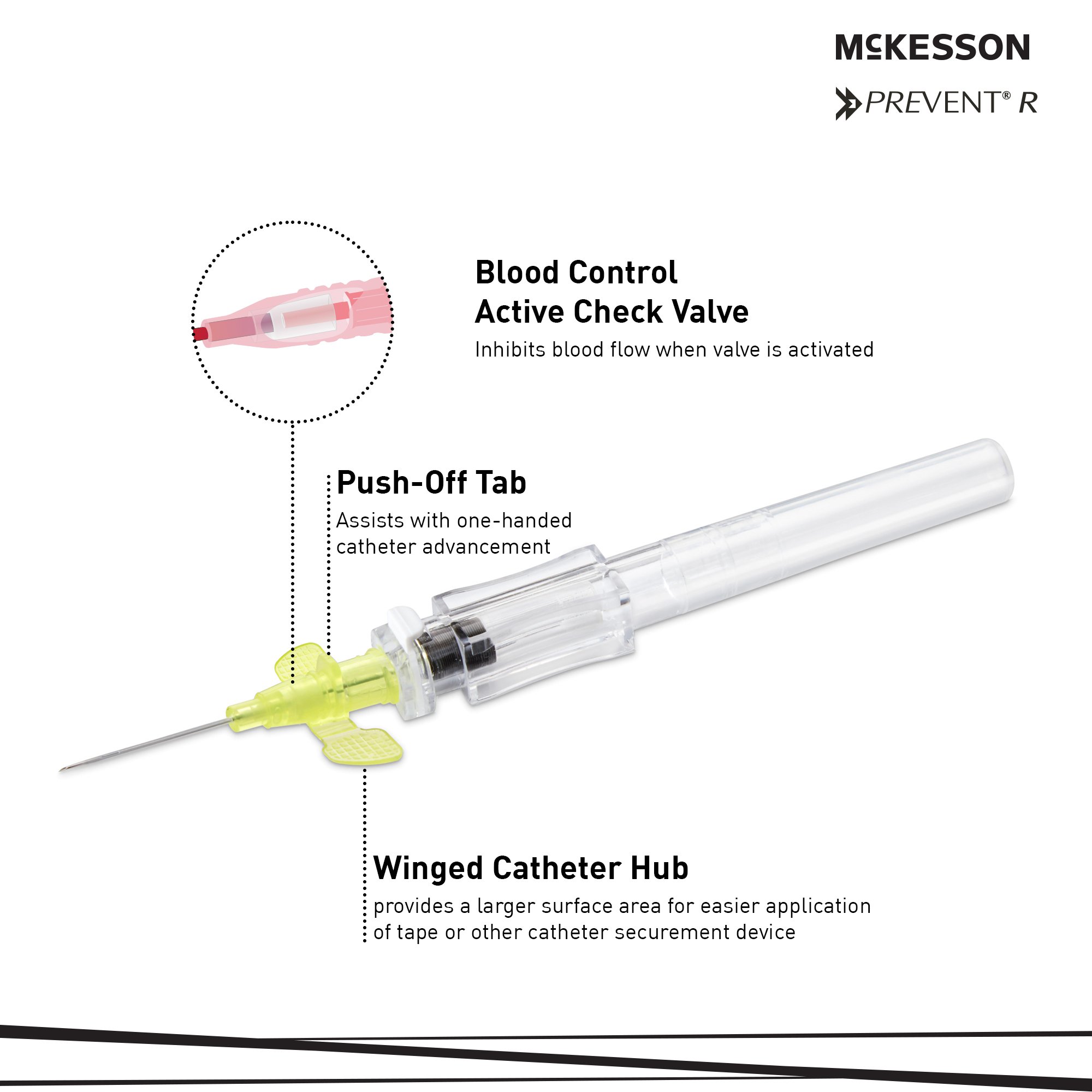 McKesson Prevent R Peripheral IV Catheter 200-IVRWB2434 by McKesson Brand