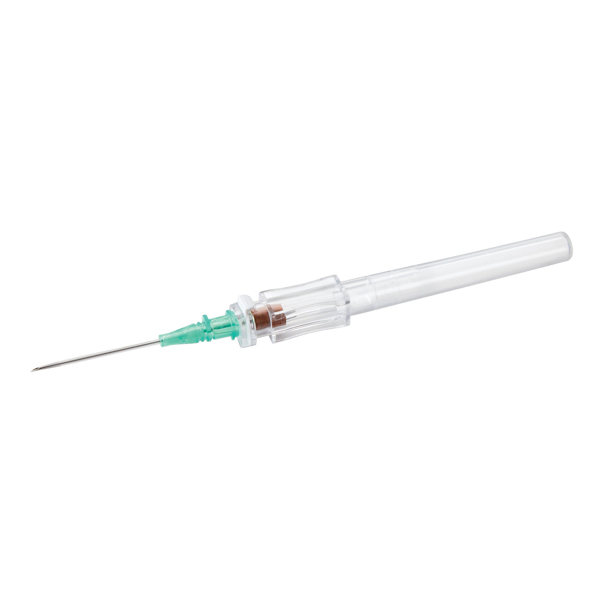 McKesson Brand - 200-IVR18116 Peripheral IV Catheter McKesson 18 Gauge 1.16 Inch Polyurethane Straight Hub Non Blood Control Push Button Safety