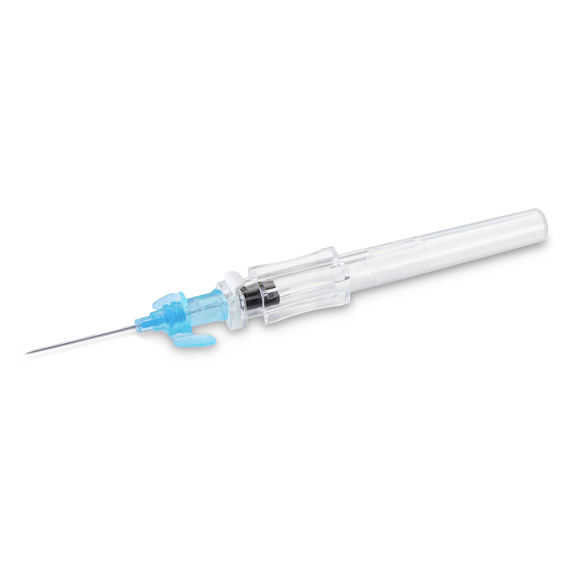McKesson Brand - 200-IVRW221 Peripheral IV Catheter McKesson 22 Gauge 1 Inch Polyurethane Winged Hub Non Blood Control Push Button Safety