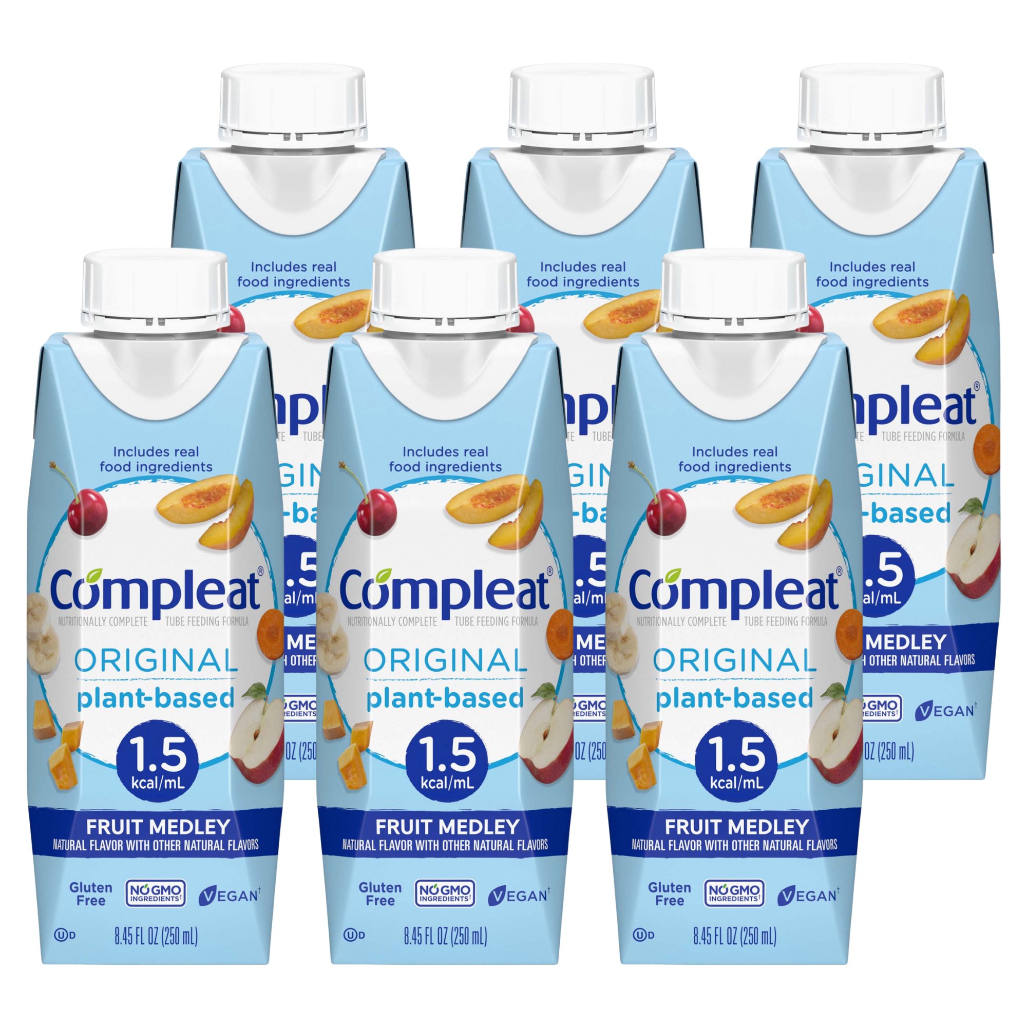 Nestle Healthcare Nutrition 00043900913933 - Compleat® 1.5 Original Plant-Based Tube Feeding Formula, Fruit Medley, 250 mL - 1/Each, 24/Case