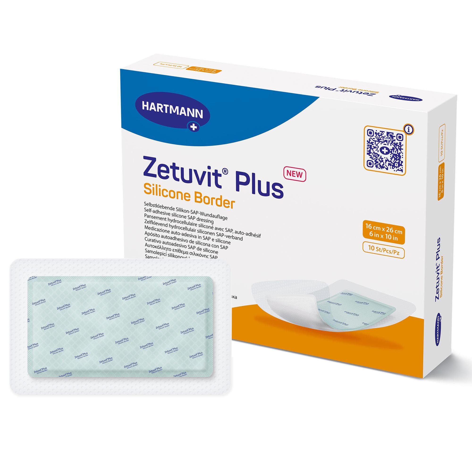 Hartmann - 413904 Zetuvit® Plus Silicone Border Super Absorbent Dressing