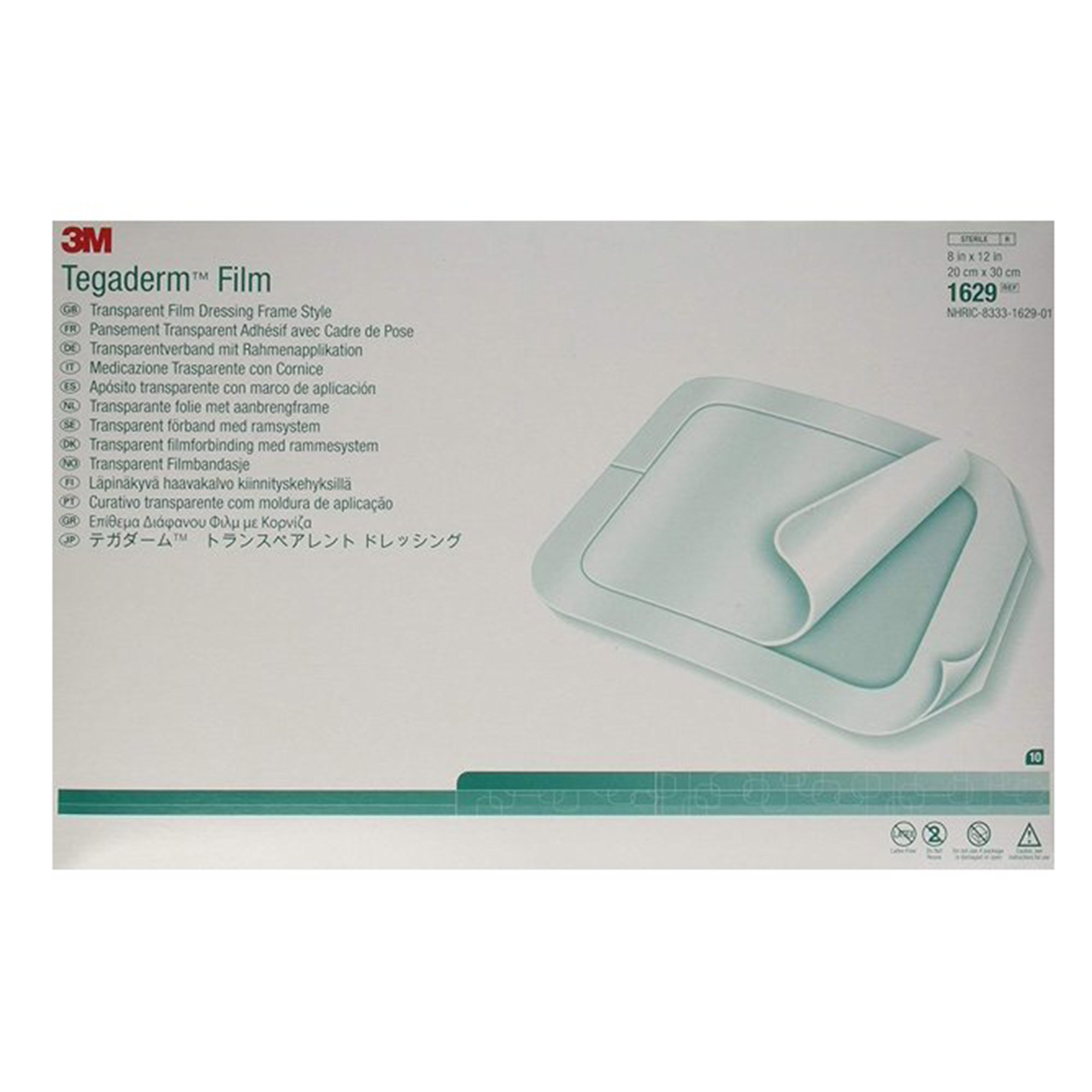Solventum Corporation - 1629 3M™ Tegaderm™ Rectangular Transparent Sterile Film Dressing