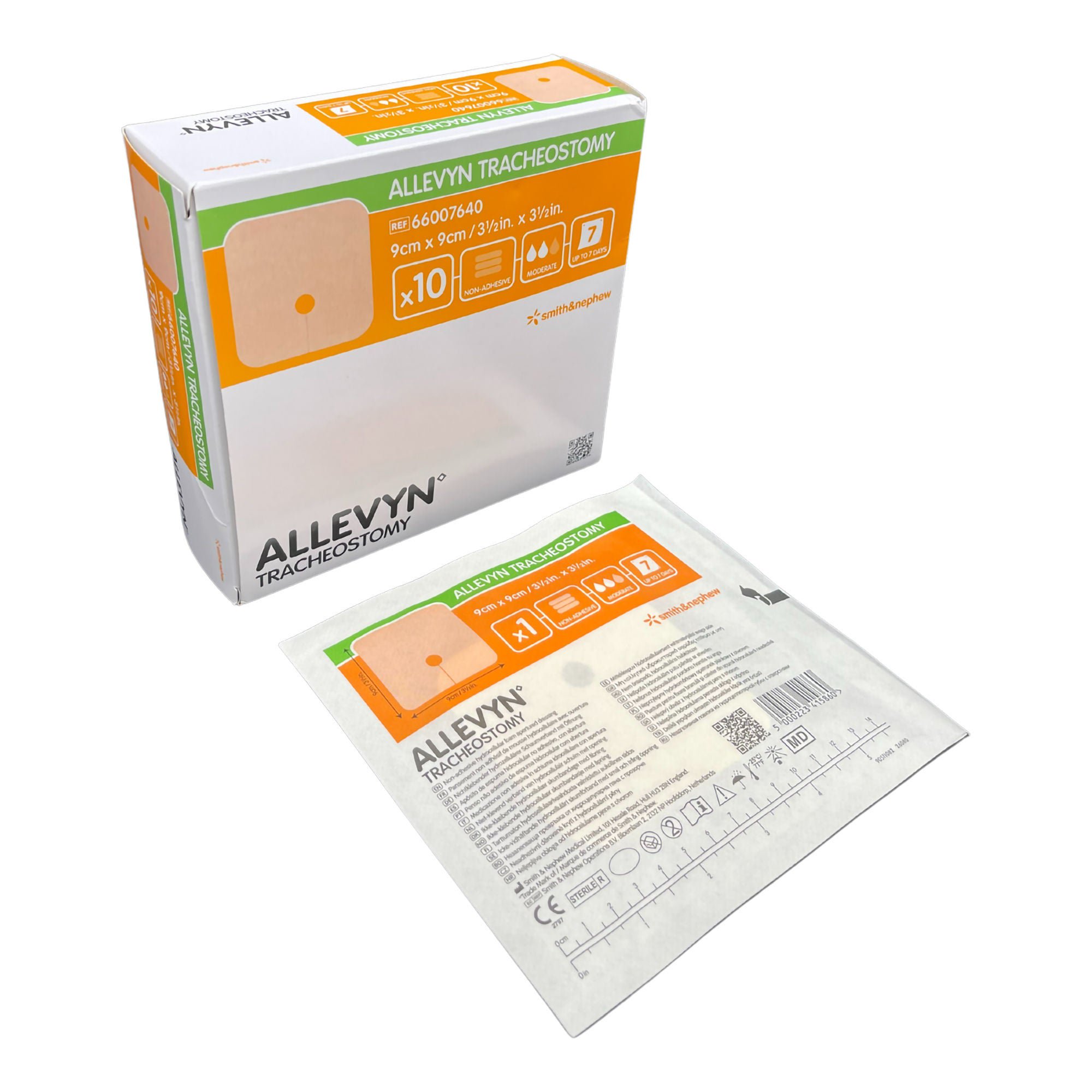 Smith & Nephew - 66007640 Smith & Nephew Allevyn Tracheostomy Nonadhesive Foam Dressing