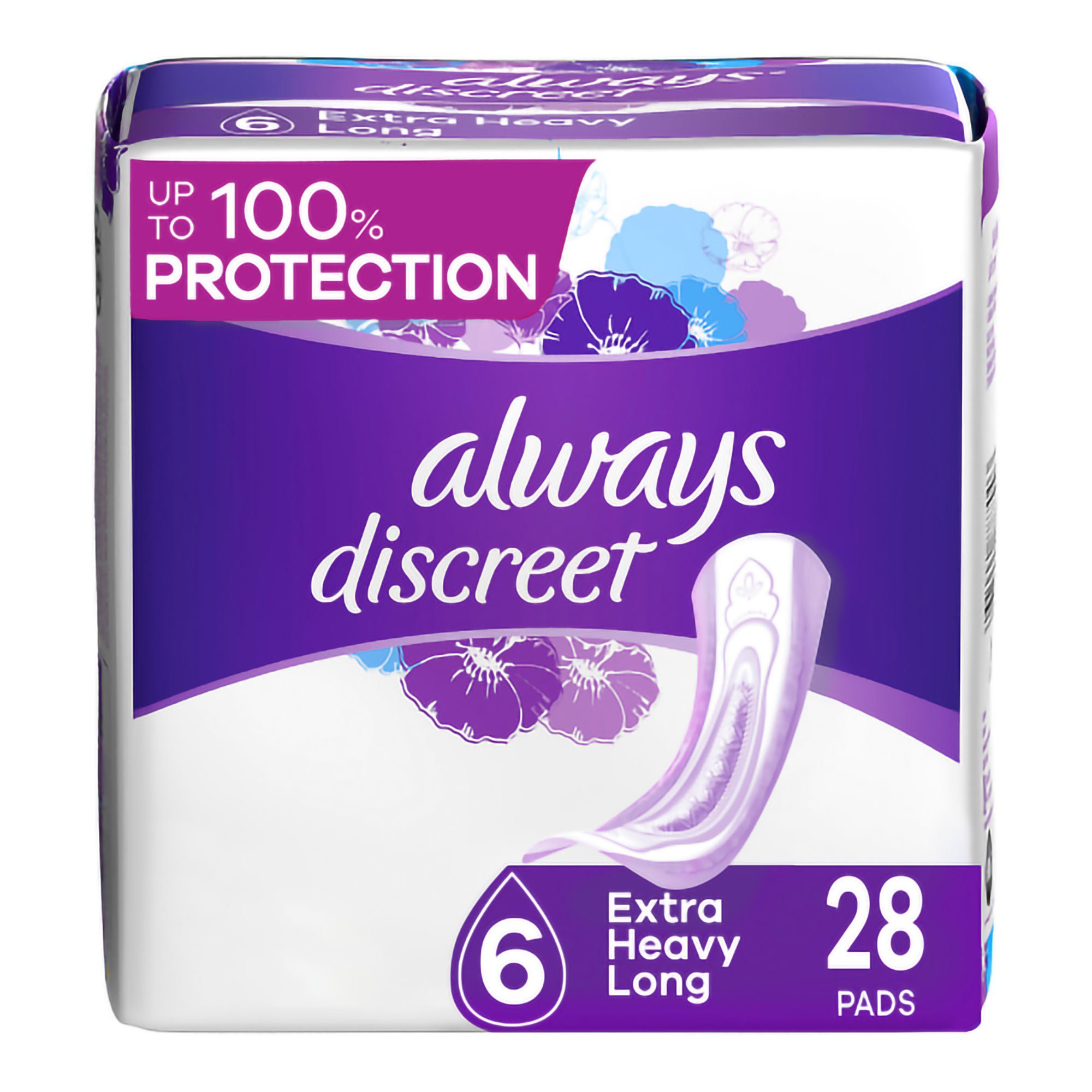 Procter & Gamble - 03700073804 Always® Discreet Extra Heavy Long Pads for Incontinence
