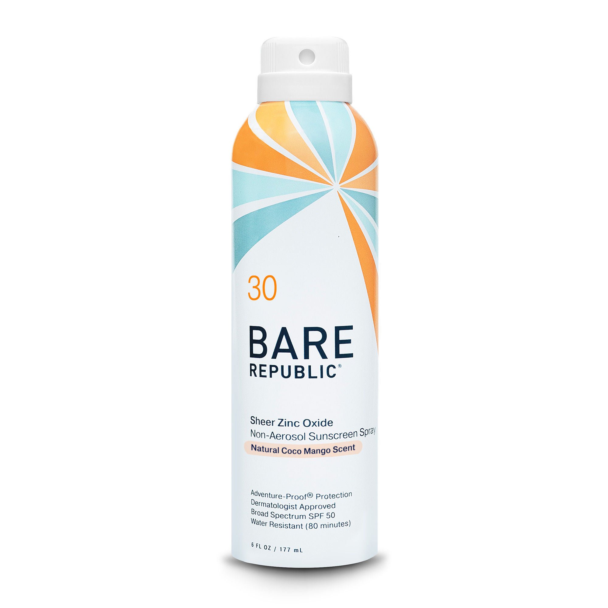 COOLA LLC - BR10133 Bare Republic® Sheer Zinc Oxide Sunscreen Nonaerosol Spray SPF 50 Coco Mango