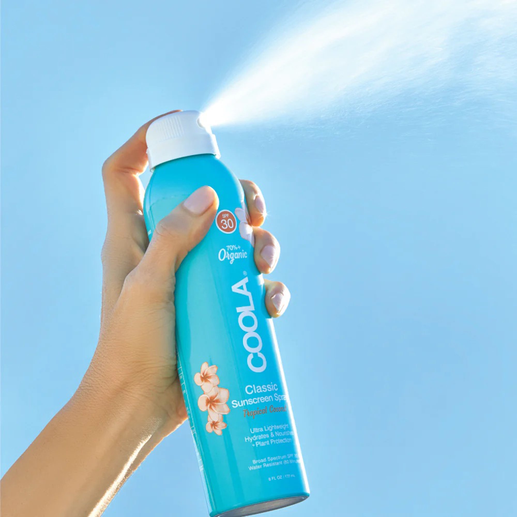 COOLA LLC CL10105 - Coola® Clear Body Sunscreen Spray SPF 30 Tropical Coconut Scent, 6-ounce Can - 1/Each, 24/Case
