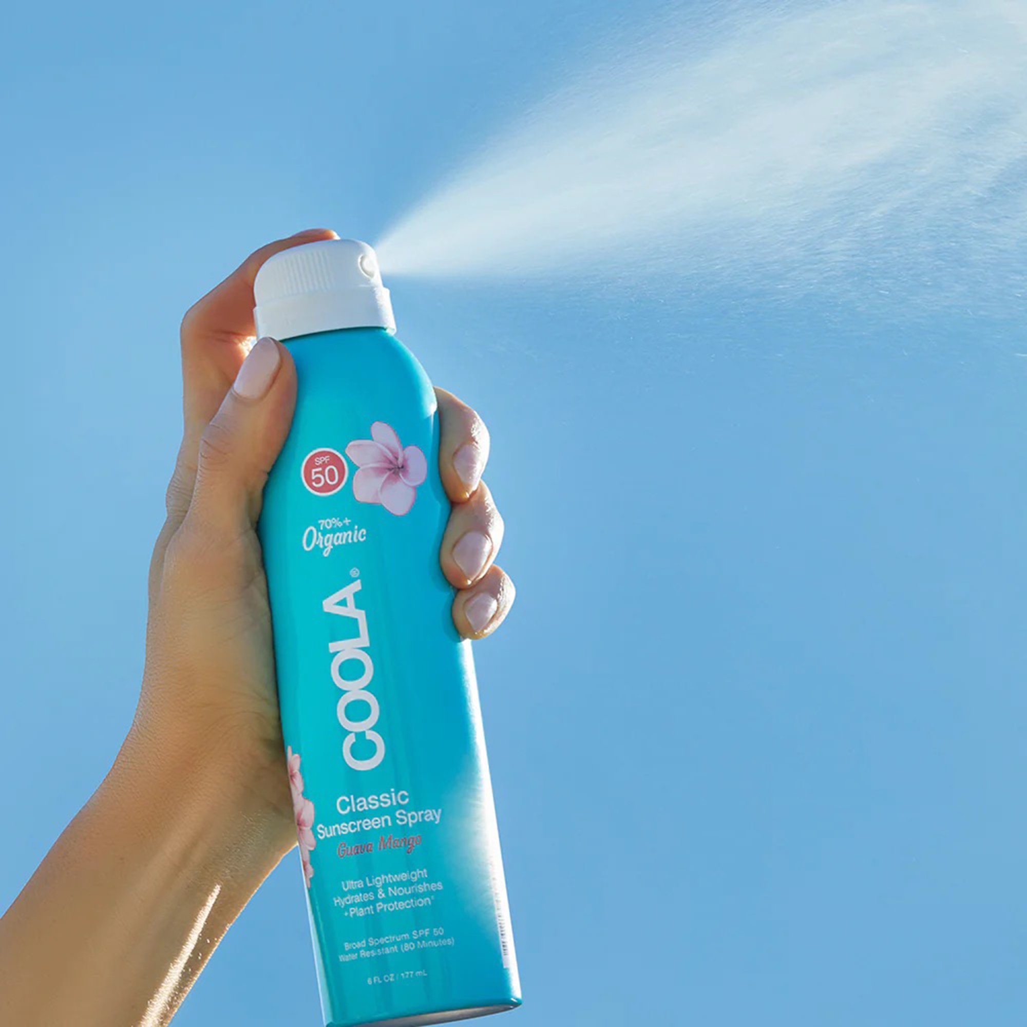 COOLA LLC CL10120 - Coola® Classic Body Sunscreen Spray SPF 50 Guava Mano Scent, 6-ounce Aerosol Can - 1/Each, 24/Case