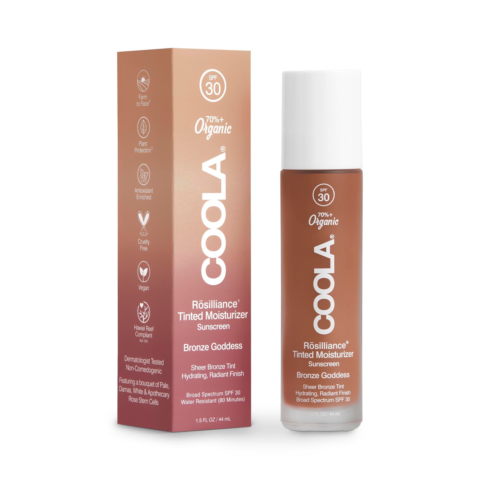 COOLA LLC - CL10219 Facial Moisturizer with Sunscreen Rōsilliance® Tinted 1.5 oz. Bottle Floral Scent Cream