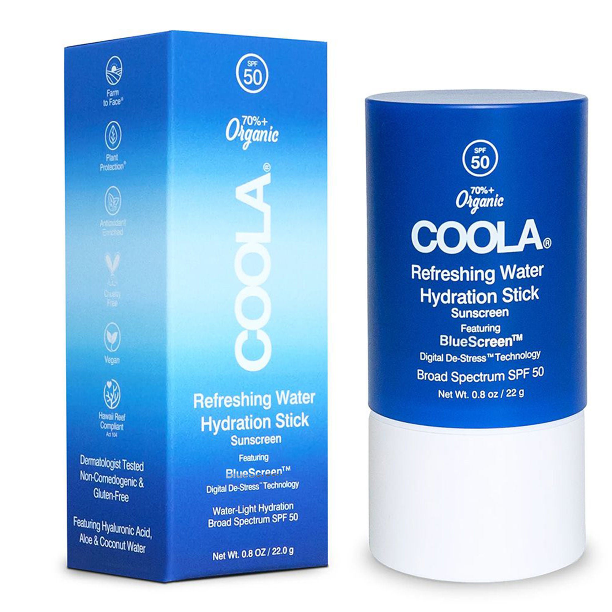COOLA LLC - CL10442 Coola® Refreshing Water Hydration Stick Sunscreen with BlueScreen™ SPF 50