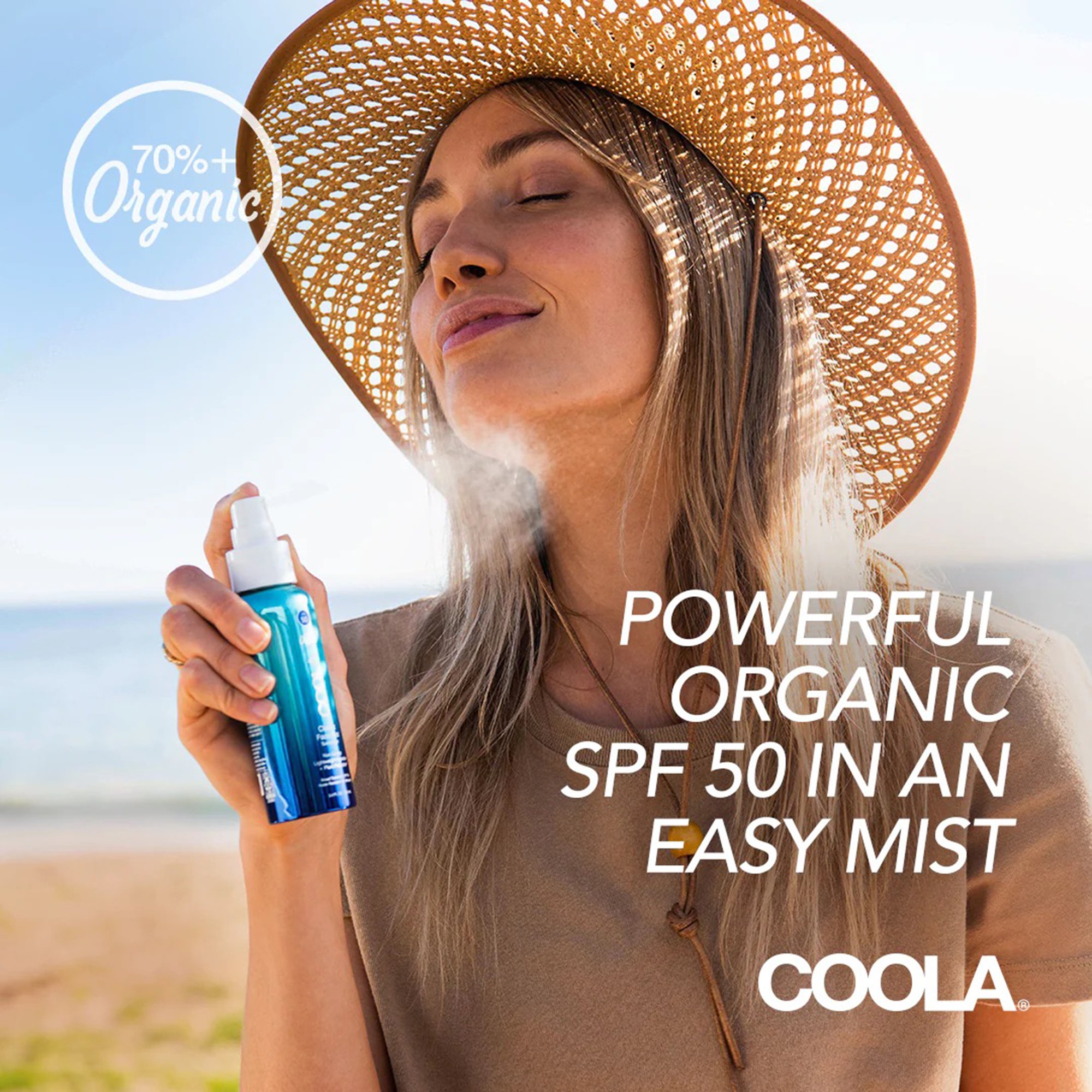 COOLA LLC CL10456 - Coola® Classic Face Mist Sunscreen with Plant Protection® SPF 50, 3.4-ounce Can - 1/Each, 24/Case