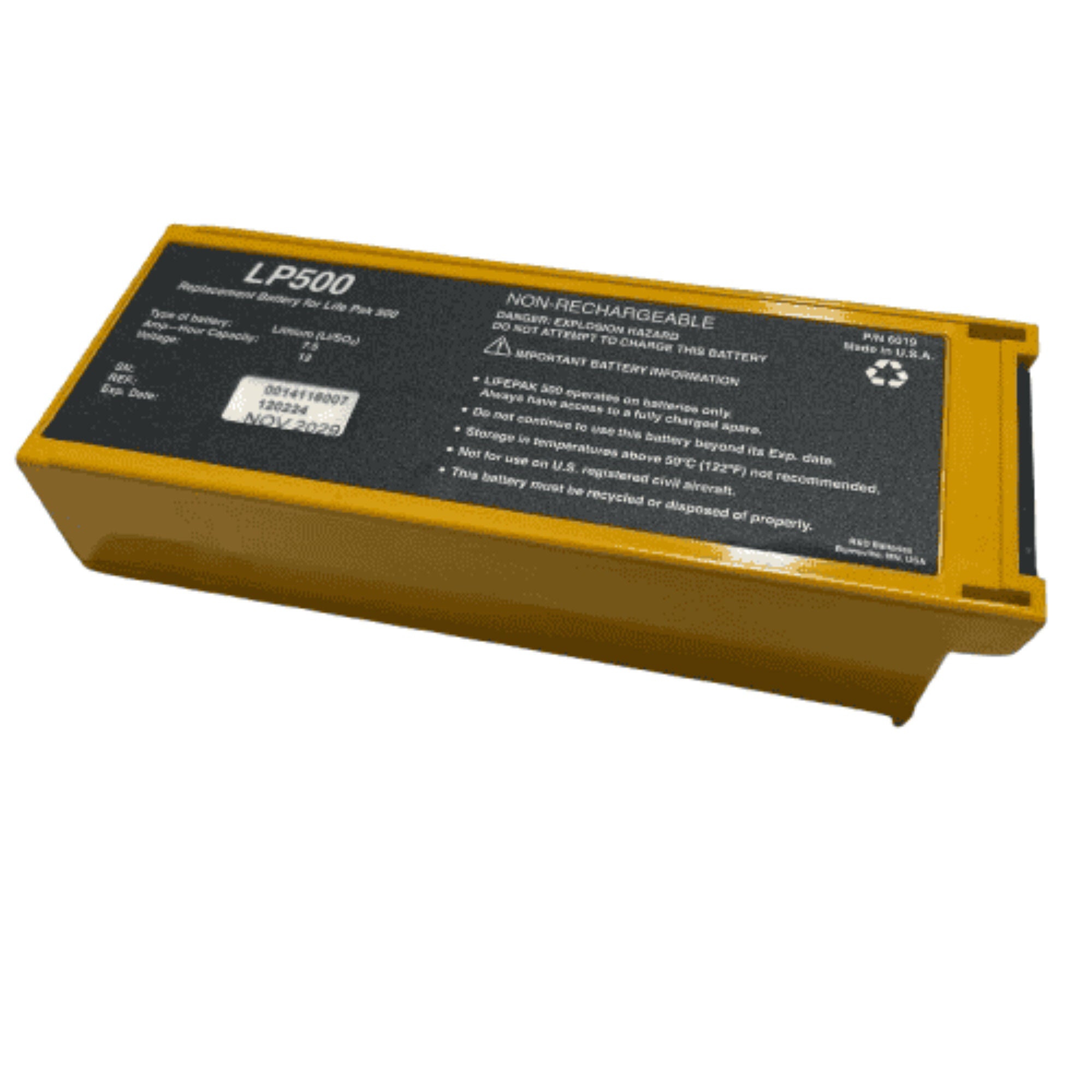 Soma Technology - 11141-000158 Diagnostic Battery Pack 7.5Ah Lithium , 12V For Physio-Control LifePak 500