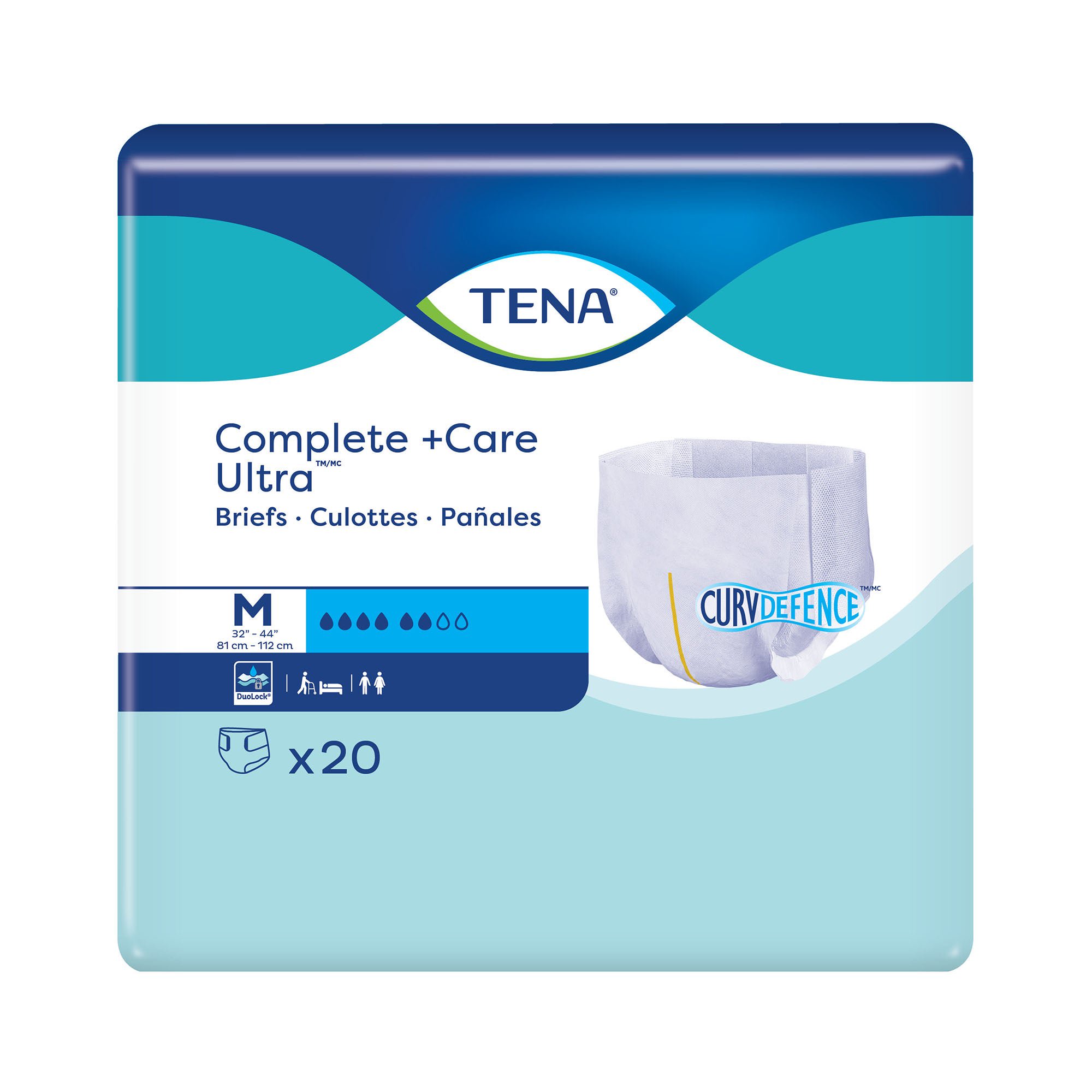 Essity HMS North America Inc - 67450 TENA Complete +Care Ultra™ Briefs with CurvDefence™