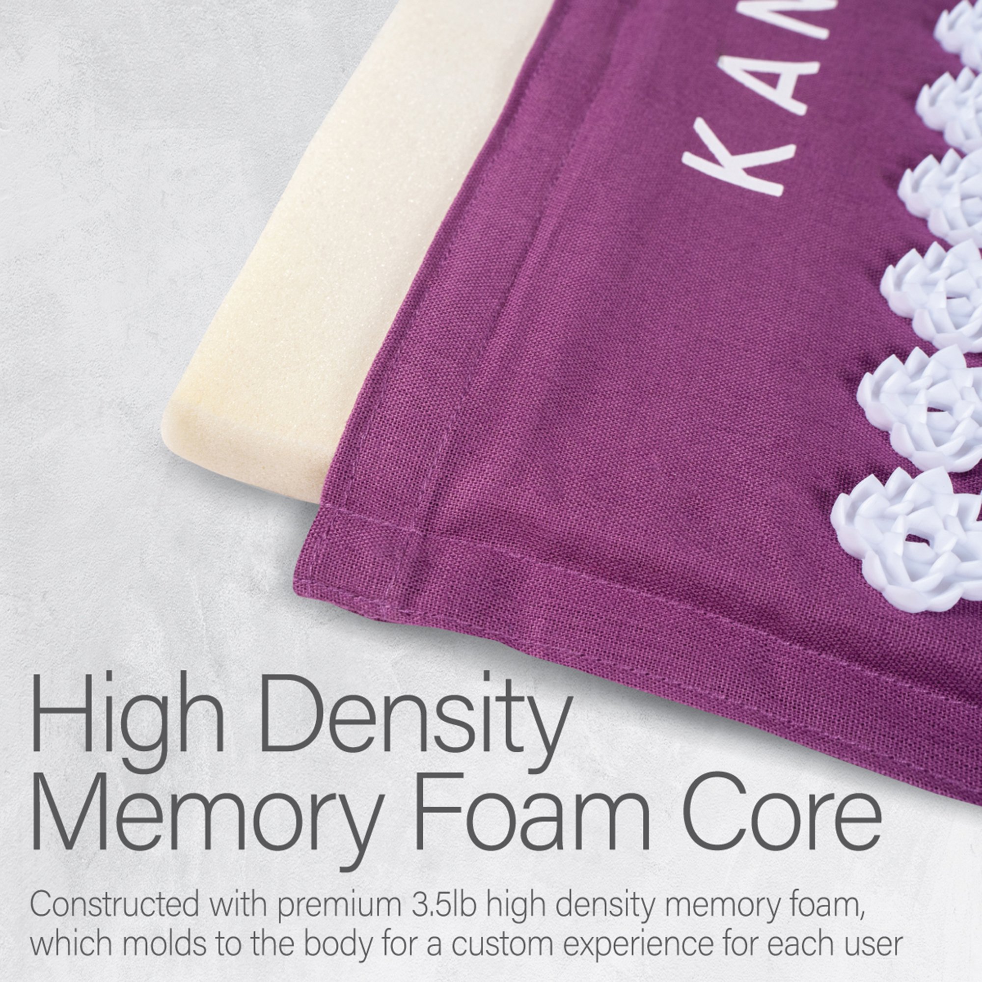Acutens Inc KANAMEM - Kanjo Memory Foam Acupressure Mat Set, Purple - 1/Each, 8/Case