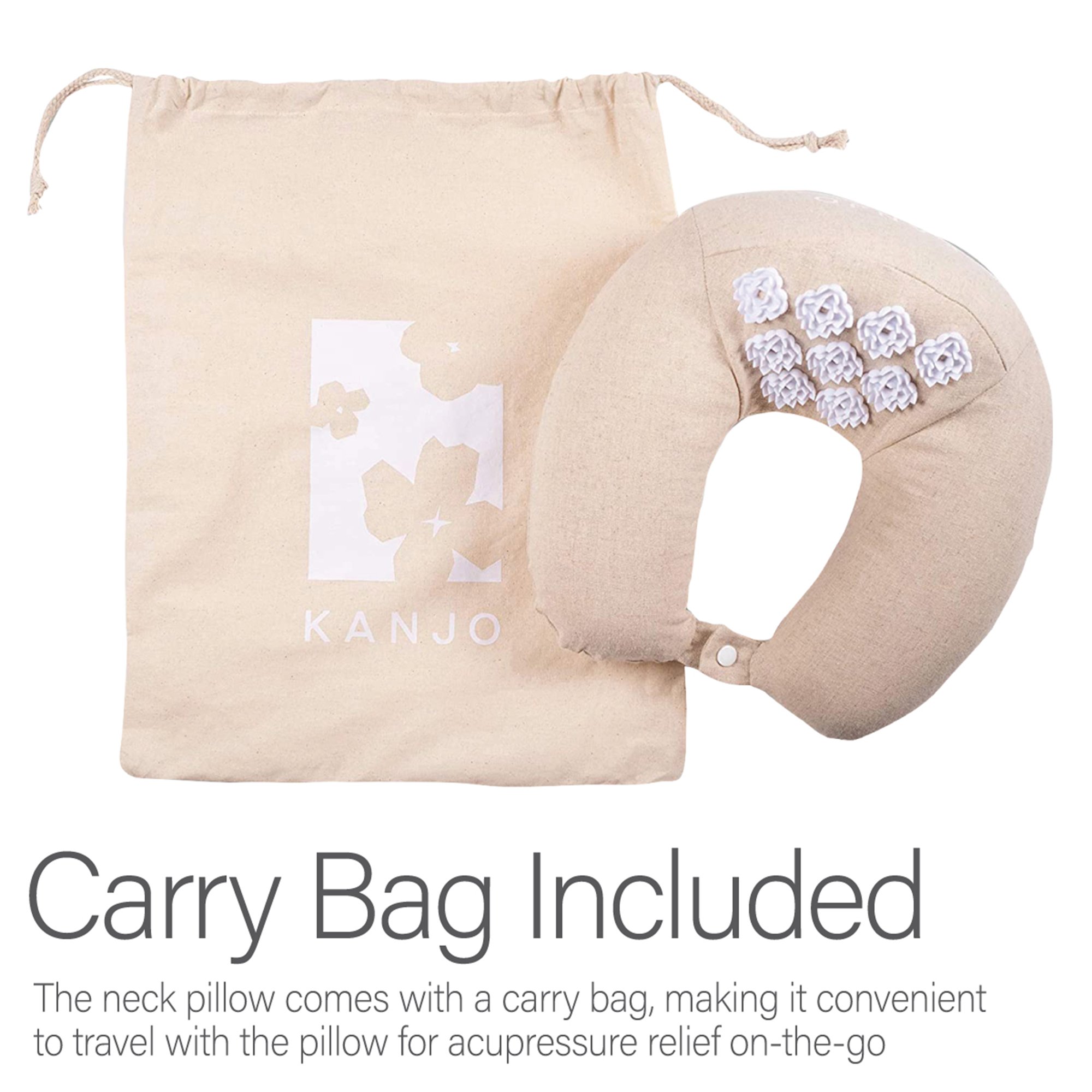 Acutens Inc KANNECK - Kanjo Memory Foam Travel Acupressure Neck Pillow - 1/Each, 20/Case