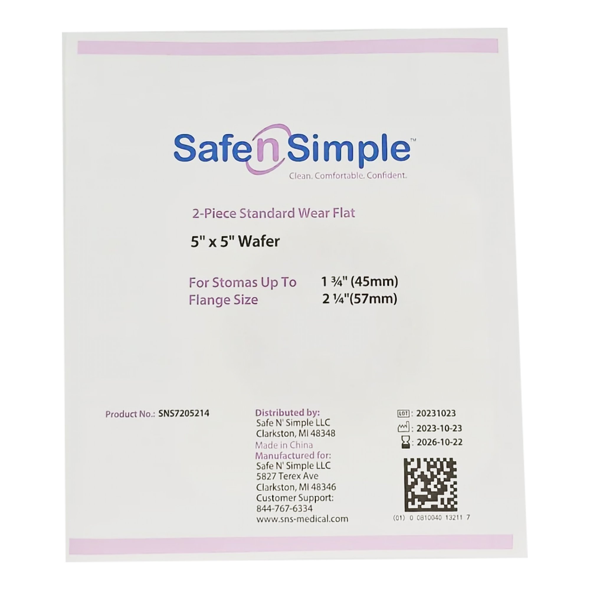 Ostomy Barrier SNS7205214 by Safe N Simple