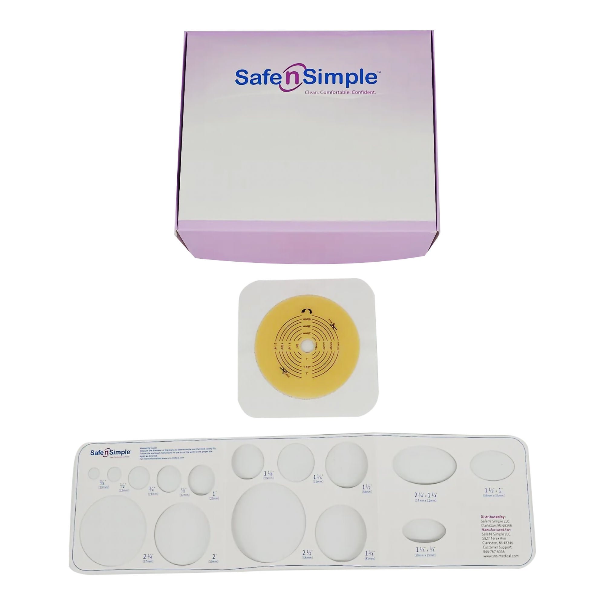 Safe N Simple - SNS7205234 Ostomy Barrier Safe n Simple™ Trim to Fit