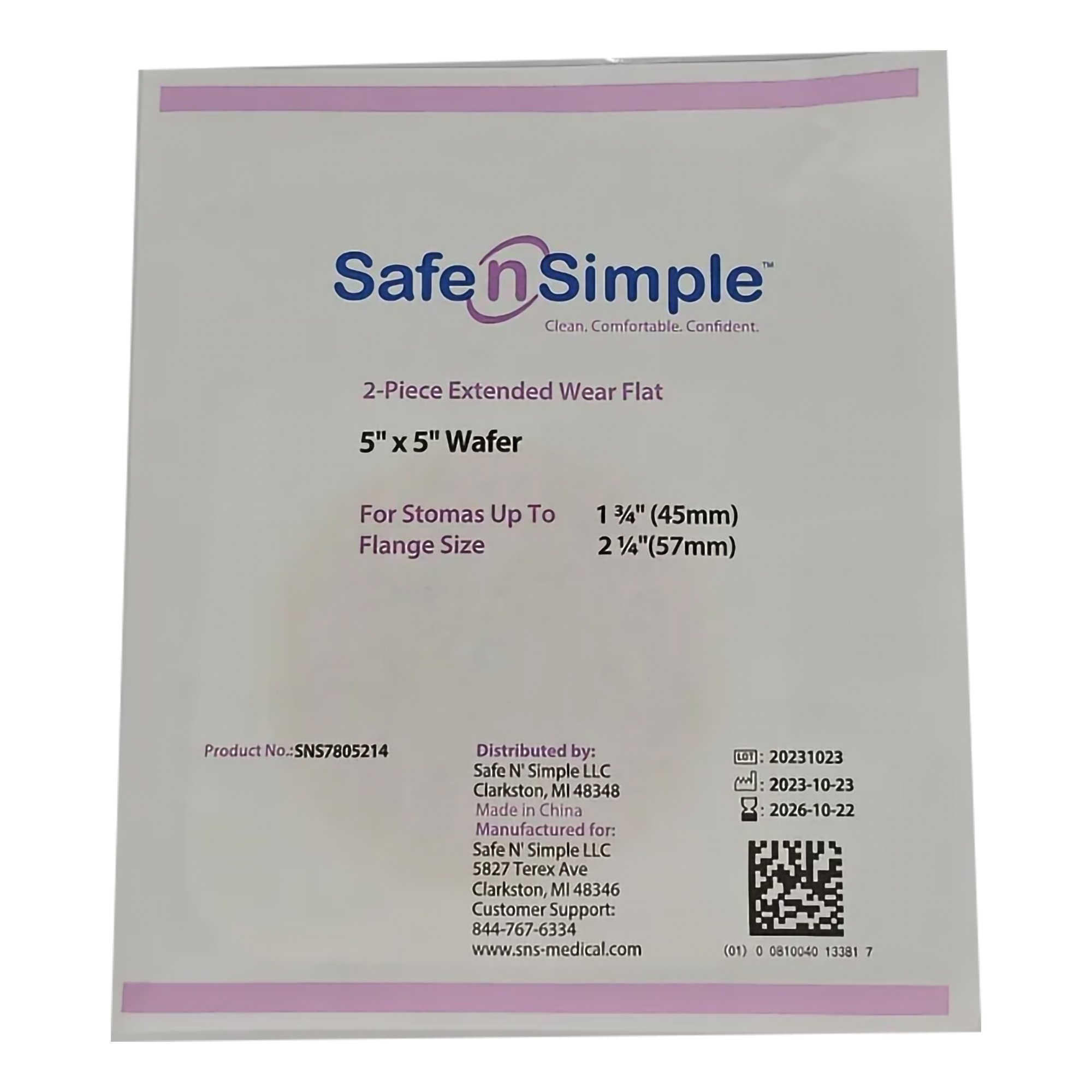 Ostomy Barrier SNS7805214 by Safe N Simple