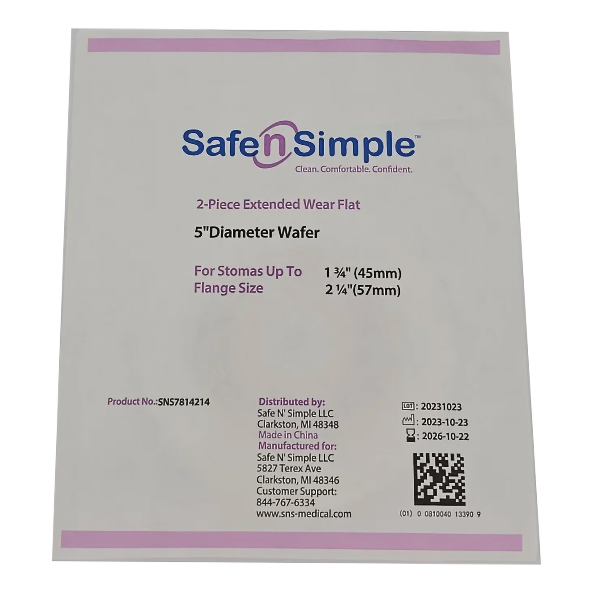 Ostomy Barrier SNS7814214 by Safe N Simple