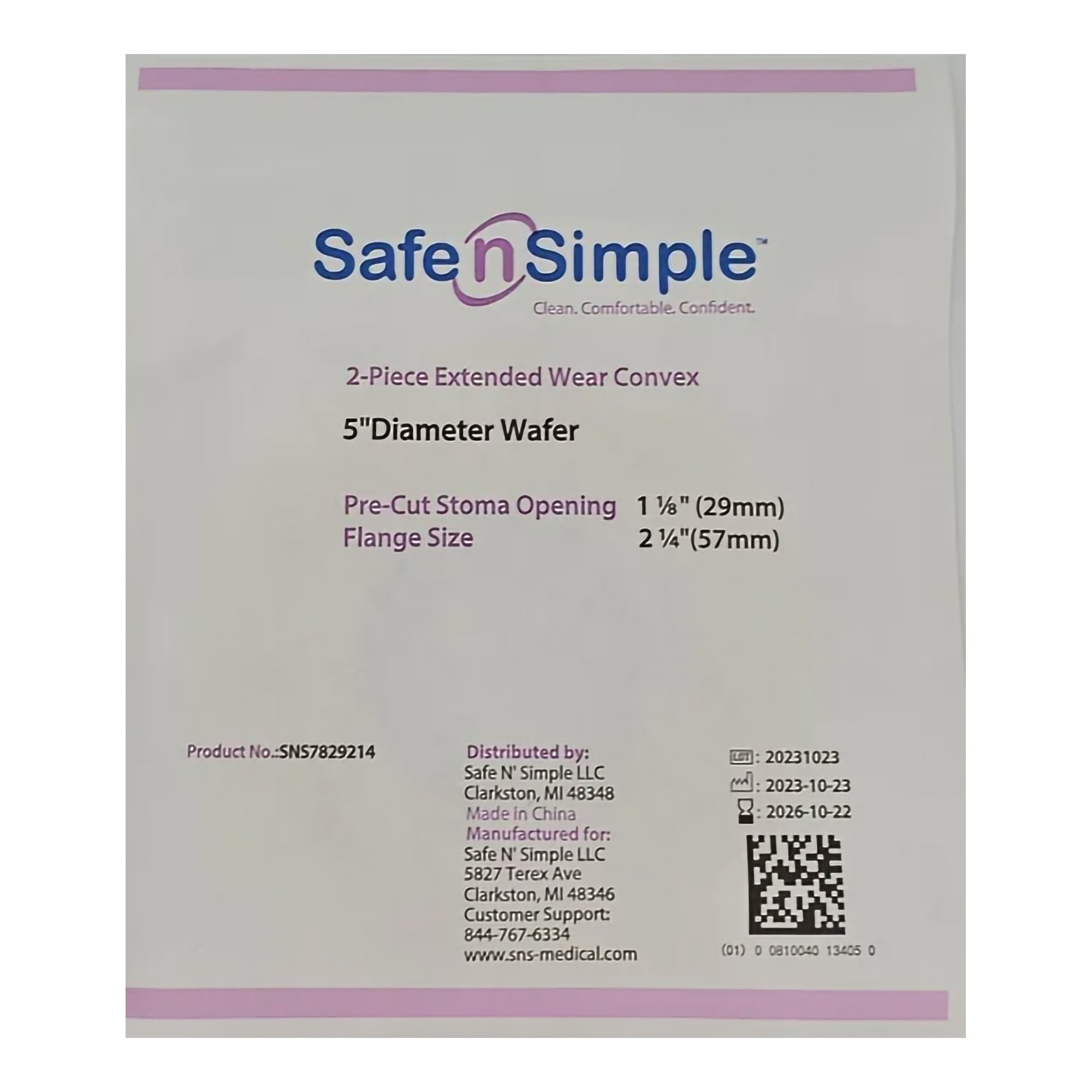 Ostomy Barrier SNS7829214 by Safe N Simple
