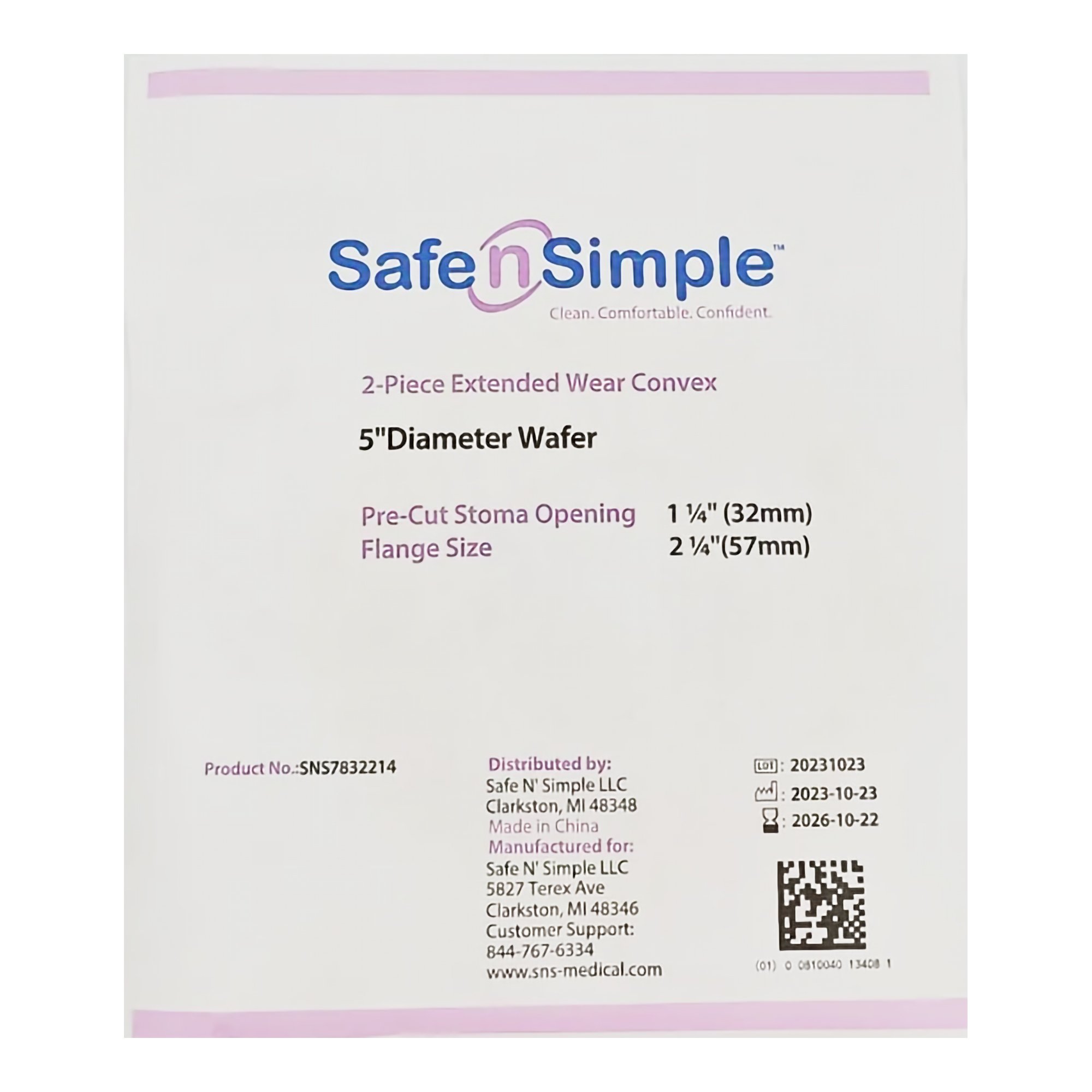 Ostomy Barrier SNS7832214 by Safe N Simple