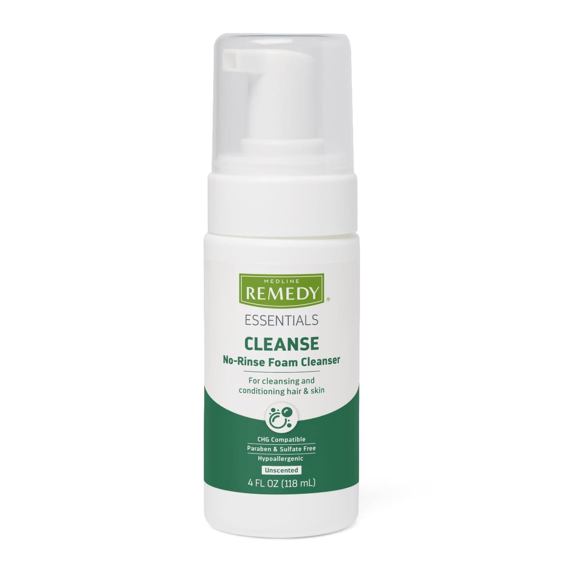 Medline - MSC09104 Rinse-Free Cleanser Medline Remedy Essential Foaming 4 oz. Pump Bottle Unscented