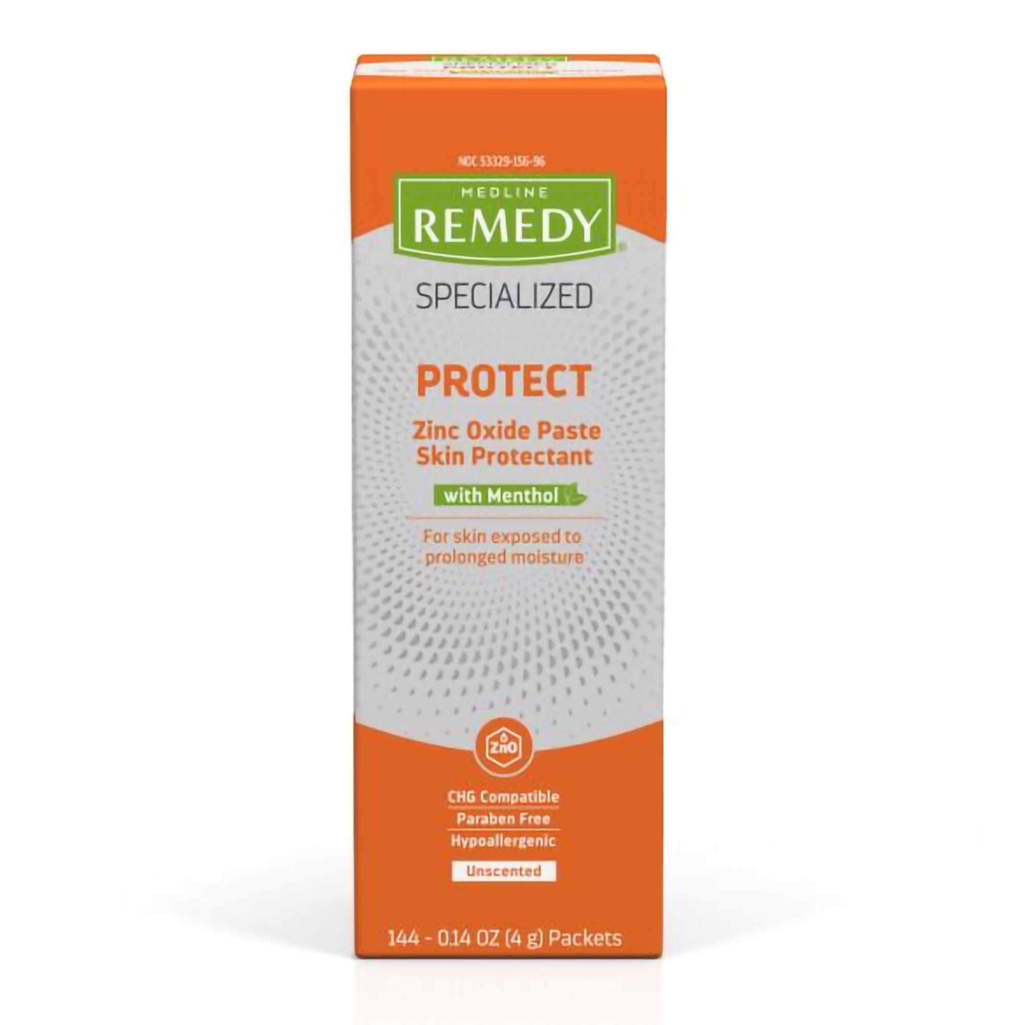 Medline - MSC092554PACK Skin Protectant Medline Remedy® Specialized Protect 4 Gram Individual Packet Unscented Paste CHG Compatible