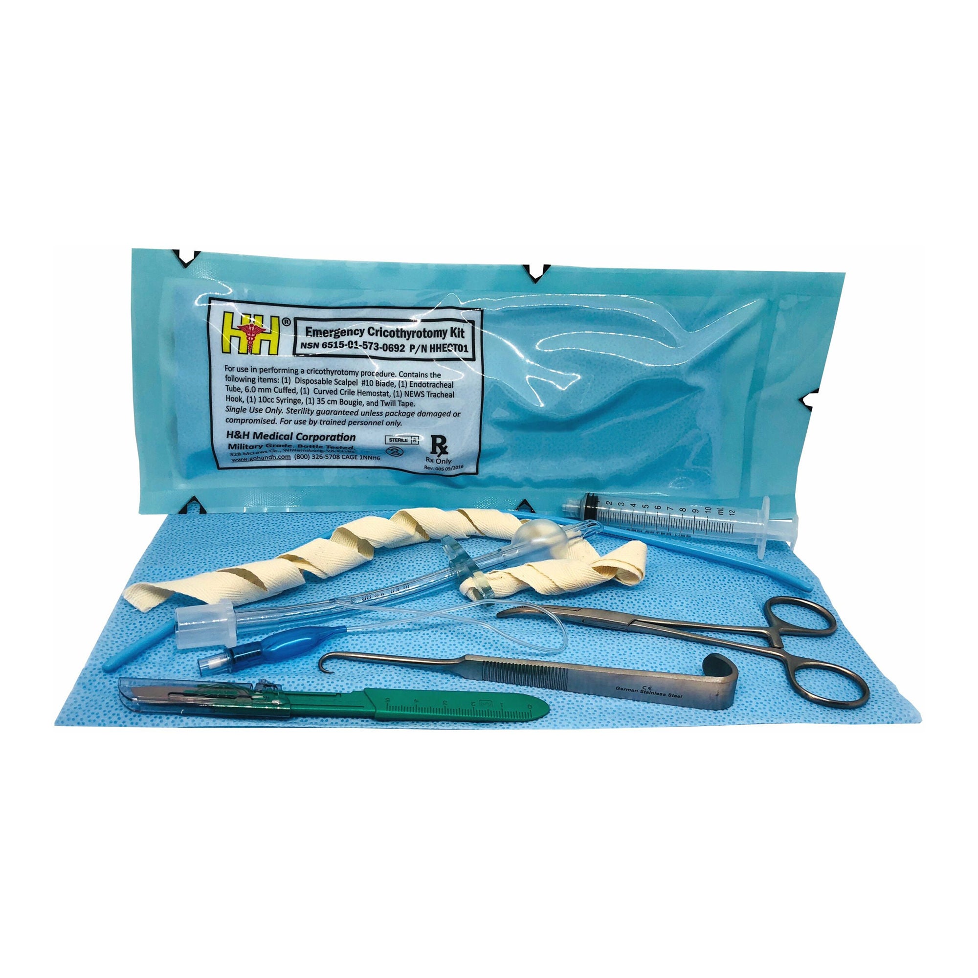 Safeguard US Operating LLC - HHECT01-05 Cricothyrotomy Kit H&H® Adult