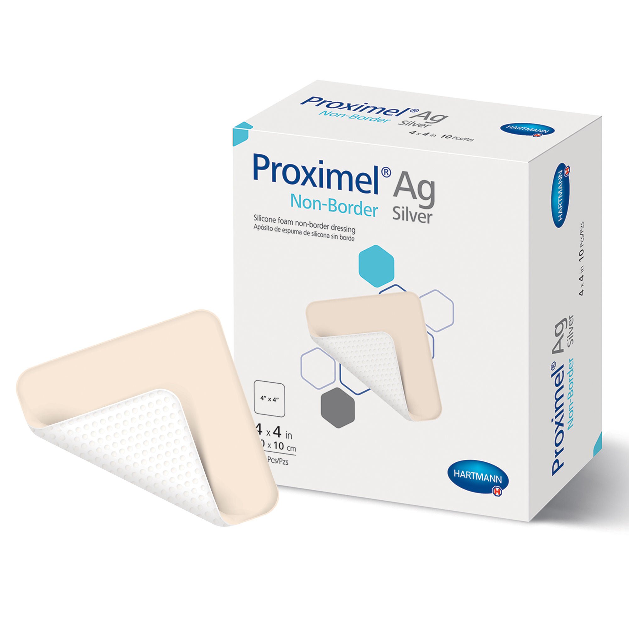 Hartmann - 15713117 Silver Foam Dressing Proximel® Ag Non-Border Square Sterile
